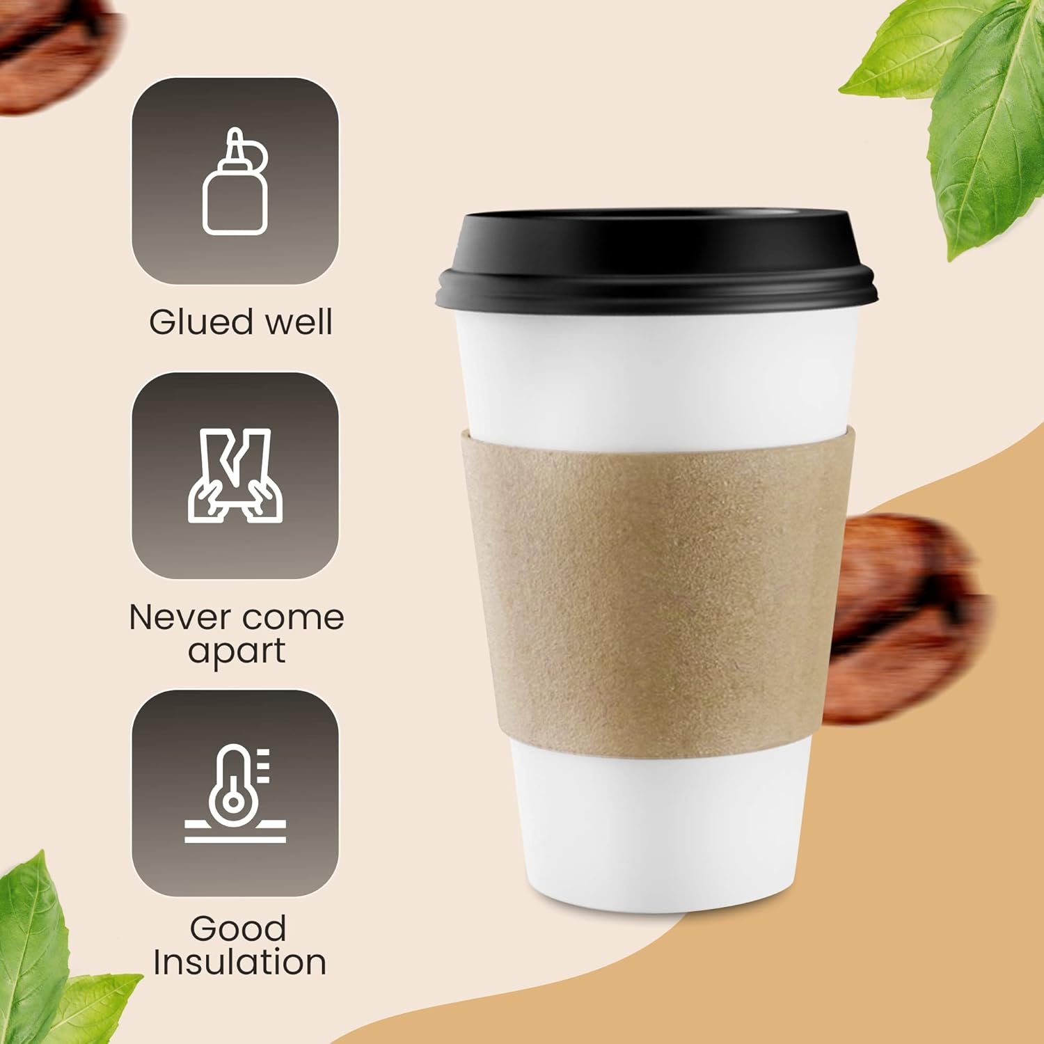 Grossiste en Vrac - Manchons en Kraft Brun ondulé pour gobelets 12oz, 16oz, 20oz, 22oz et 24oz - Recyclables et Jetables - Logo Personnalisé pour Cafés et Bureaux (PACK DE 100) - Fabricant de Solutions Écologiques Grossiste en Vrac - Manchons en Kraft Brun ondulé pour gobelets 12oz, 16oz, 20oz, 22oz et 24oz - Recyclables et Jetables - Logo Personnalisé pour Cafés et Bureaux (PACK DE 100) - Fabricant de Solutions Écologiques