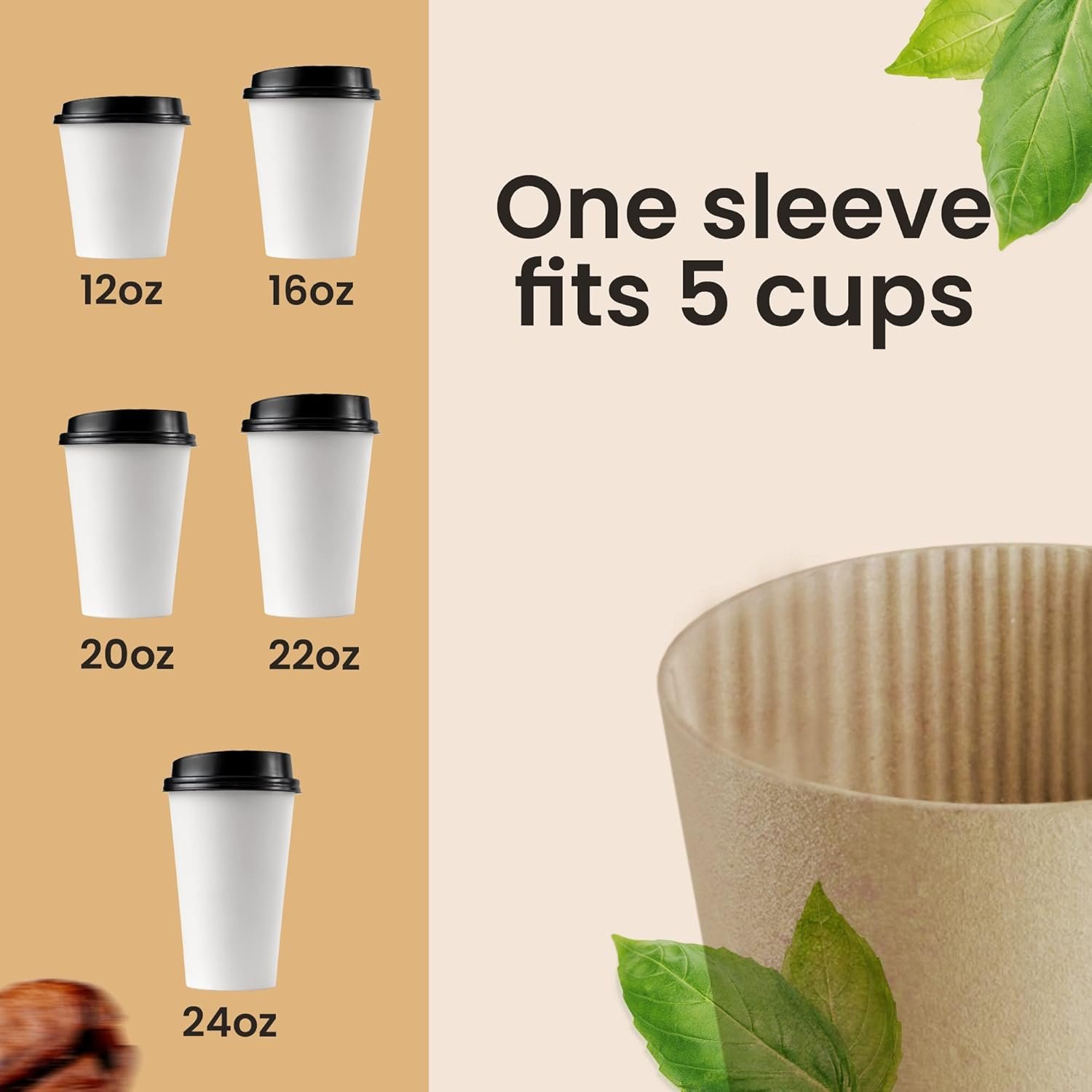Grossiste en Vrac - Manchons en Kraft Brun ondulé pour gobelets 12oz, 16oz, 20oz, 22oz et 24oz - Recyclables et Jetables - Logo Personnalisé pour Cafés et Bureaux (PACK DE 100) - Fabricant de Solutions Écologiques Grossiste en Vrac - Manchons en Kraft Brun ondulé pour gobelets 12oz, 16oz, 20oz, 22oz et 24oz - Recyclables et Jetables - Logo Personnalisé pour Cafés et Bureaux (PACK DE 100) - Fabricant de Solutions Écologiques