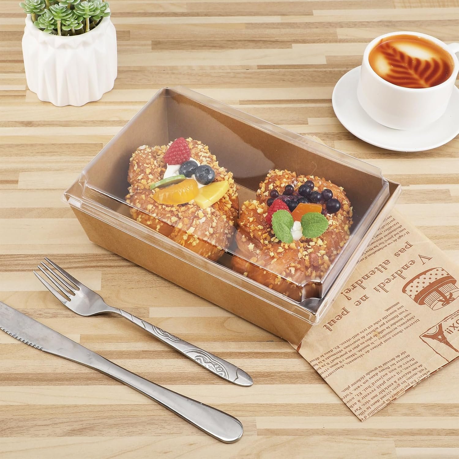 Grossiste en Vrac Boîtes de Charcuterie 50 Pack 8 x 6 avec Couvercles Transparente Conteneurs Alimentaires Jetables Pour Salades Sandwichs Gâteaux et Desserts - Fournisseur OEM