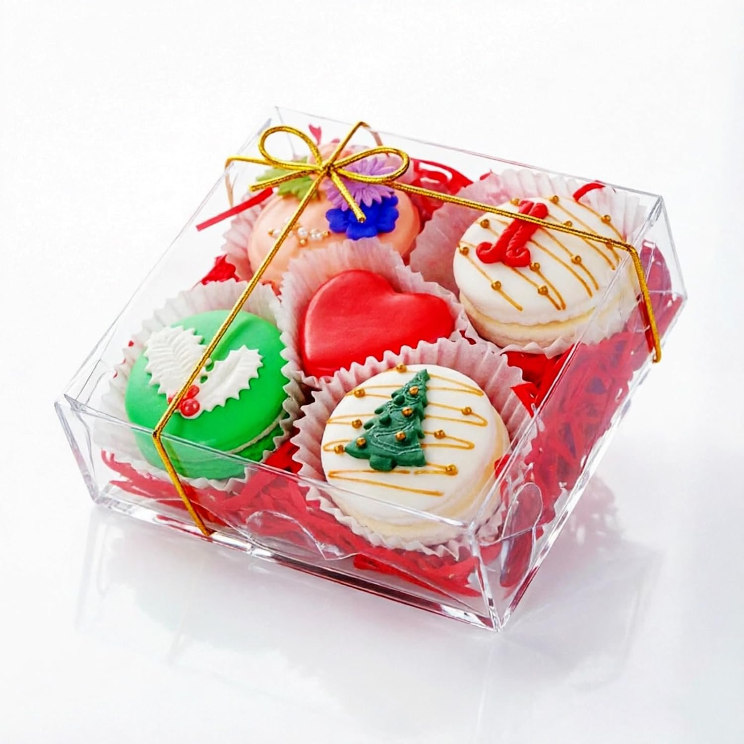 Grossiste en Vrac, 25Pack de Boîtes à Pâtisserie Transparentes 5x5x2 pouces pour Chocolats, Mini Gâteaux, Cookies, Macarons, Tartes et Brownies, Fournisseur d'Emballages Personnalisés.