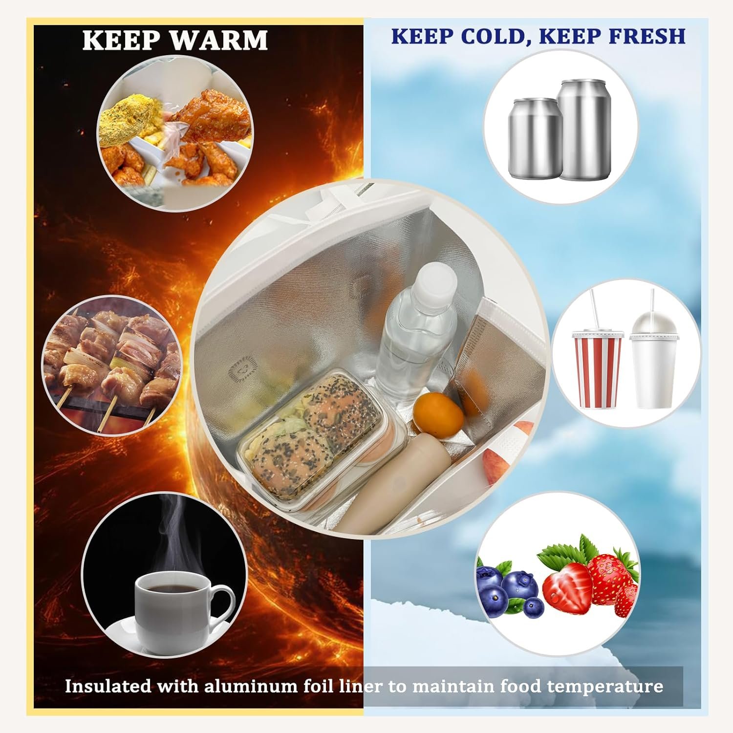 Grossiste 12 sacs isothermes blancs jetables pour le transport de nourriture, idéal pour boissons chaudes et froides, en vrac avec logo personnalisé, fournisseur pour livraisons de repas. Grossiste 12 sacs isothermes blancs jetables pour le transport de nourriture, idéal pour boissons chaudes et froides, en vrac avec logo personnalisé, fournisseur pour livraisons de repas.