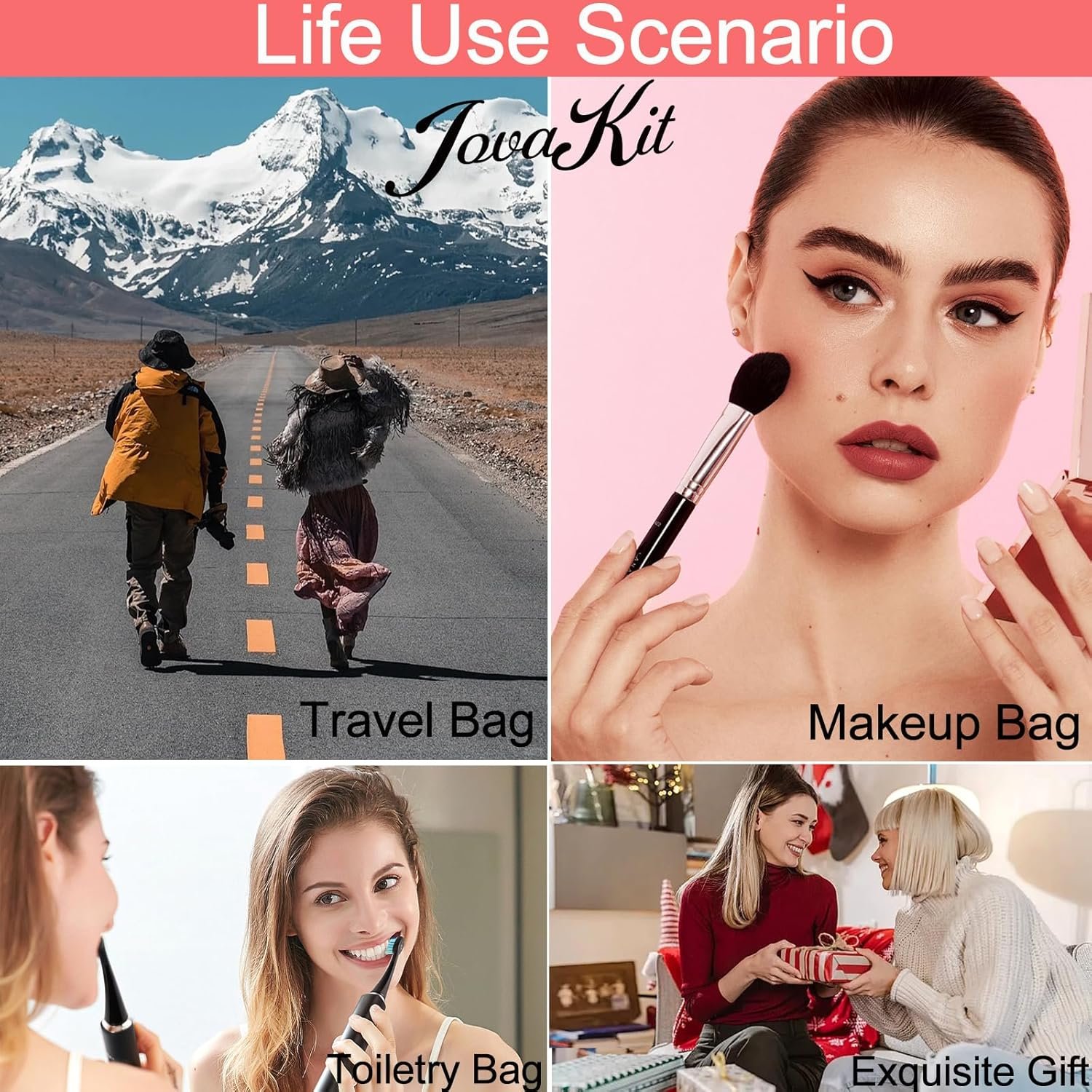 Grossiste Trousse de Maquillage Alphabet en Fleurs pour Femmes, Fabricant de Pochettes de Voyage à Glissière, Cadeaux de Noël pour Filles de 6 à 18 ans, Logo Personnalisé, Organisateur Tendance (Bleu Floral M)