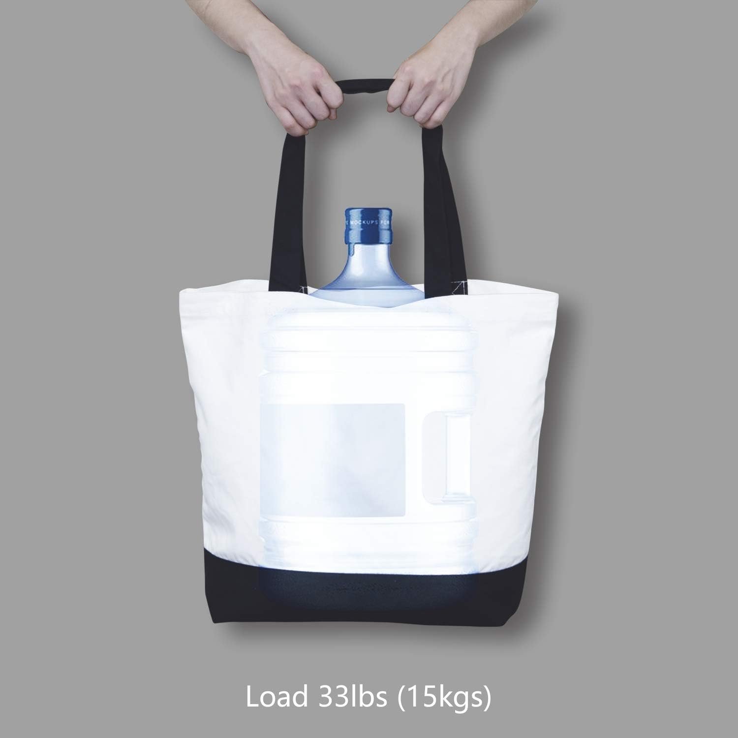 Grossiste Sac en Toile de Coton Réutilisable 12oz, Sac de Courses Mode Bicolore, Logo Personnalisé, Fabricant de Sacs en Gros pour Créations DIY (Pack de 1)