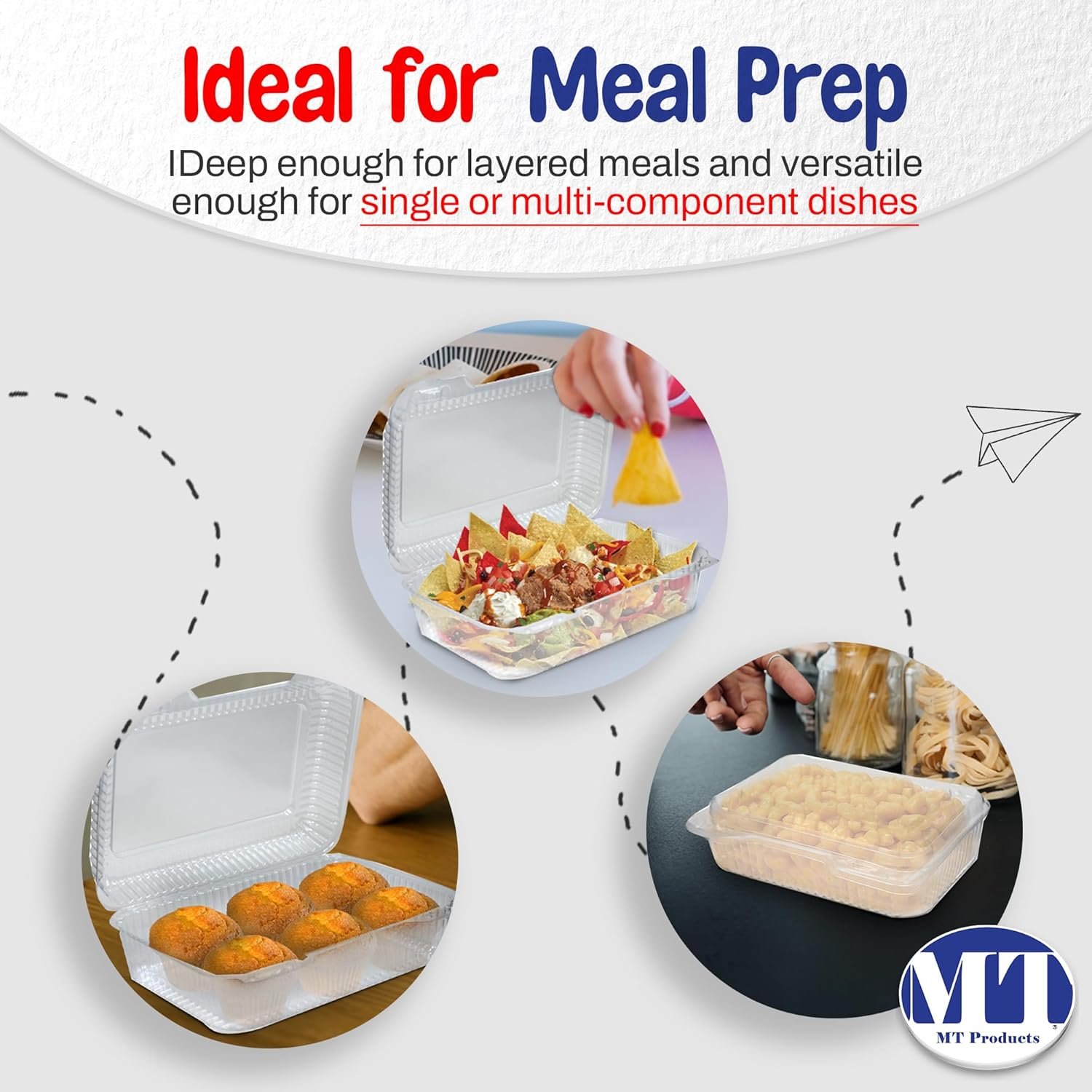 Grossiste Contenants Alimentaires en Plastique avec Couvercle Charnière – 8