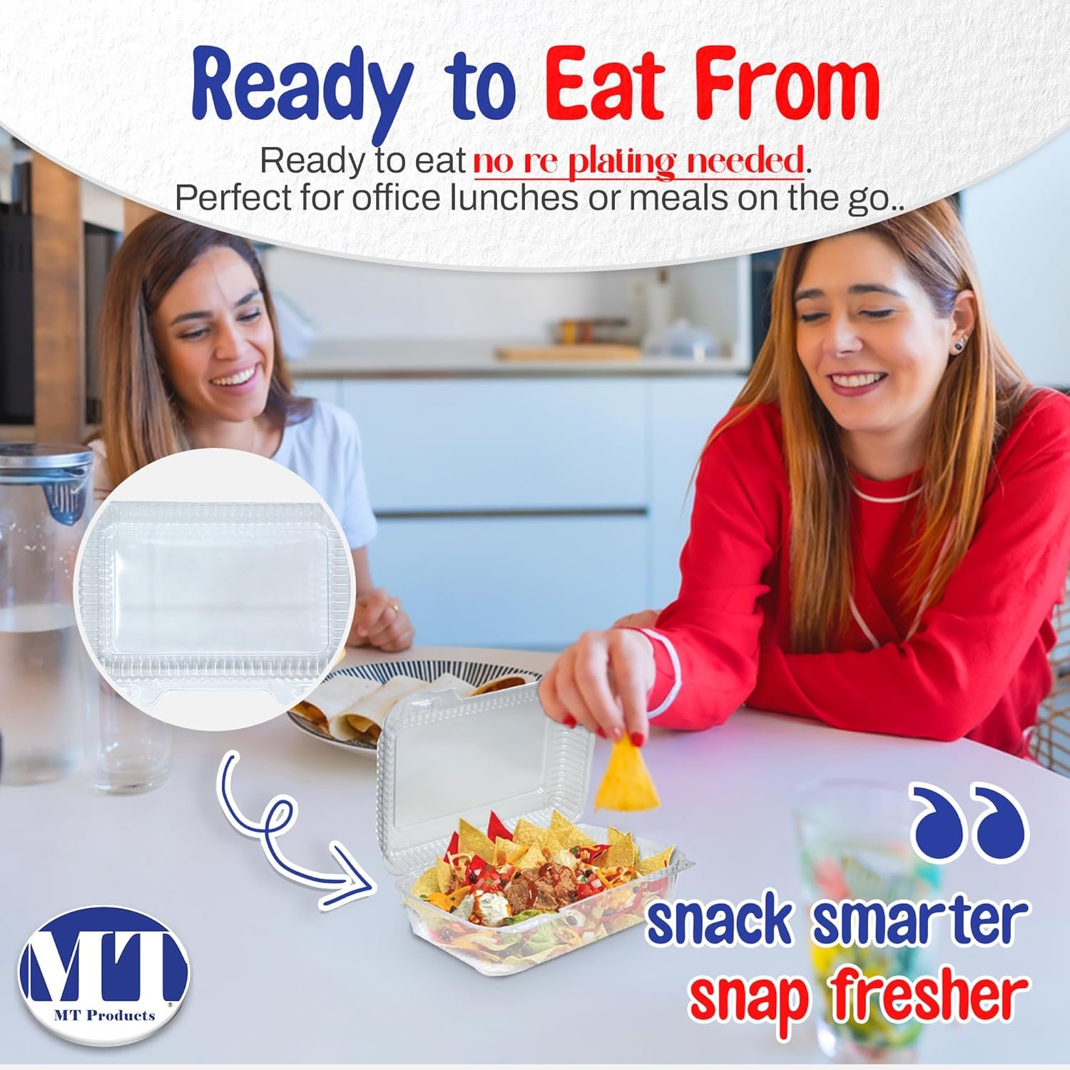 Grossiste Contenants Alimentaires en Plastique avec Couvercle Charnière – 8