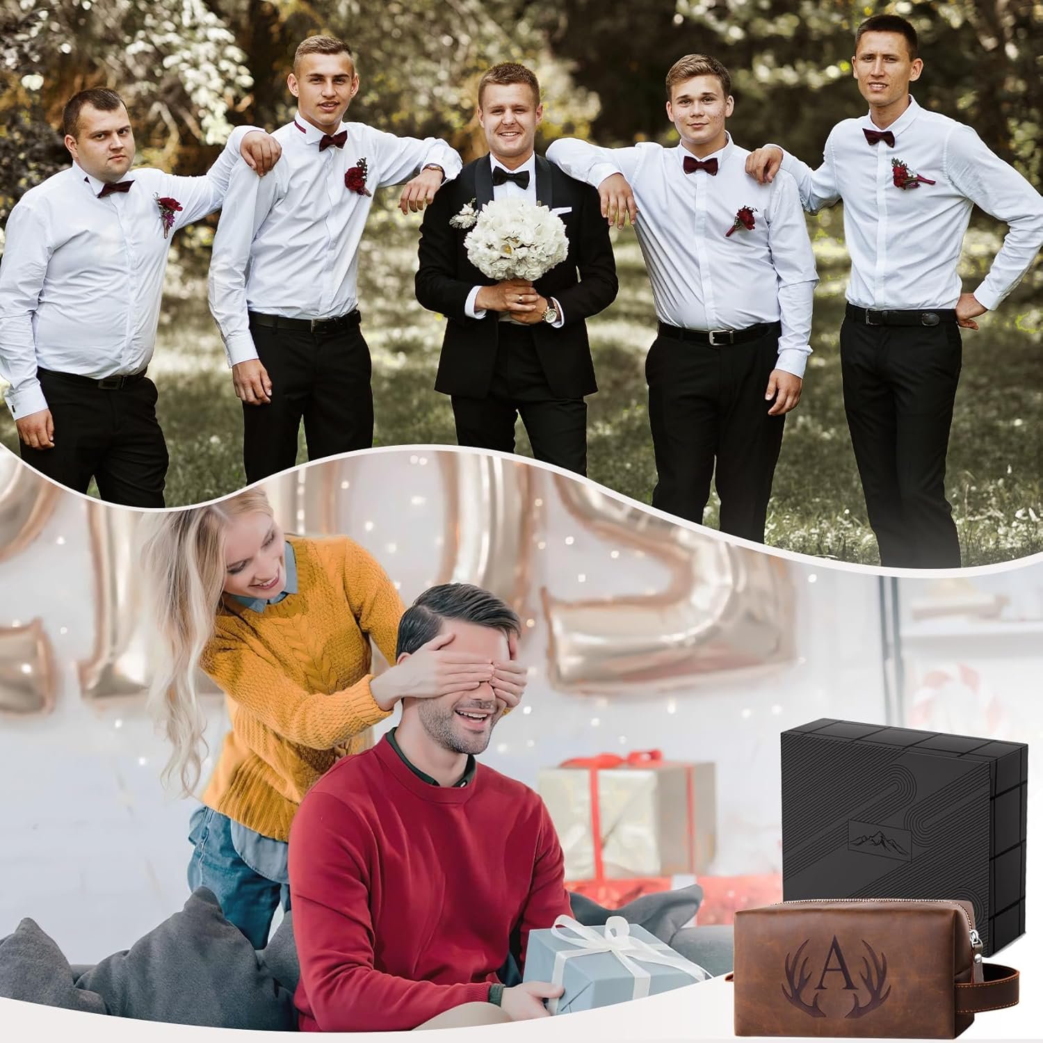 Grossiste Trousse de Toilette Personnalisée en Cuir PU pour Hommes, Accessoires de Voyage Étanches avec Initiales Gravées, Fabricant de Décalcomanies, Shaving Bag pour Papa, Mari, Petit Ami, Grand-Père, Fils, Vente en Gros.