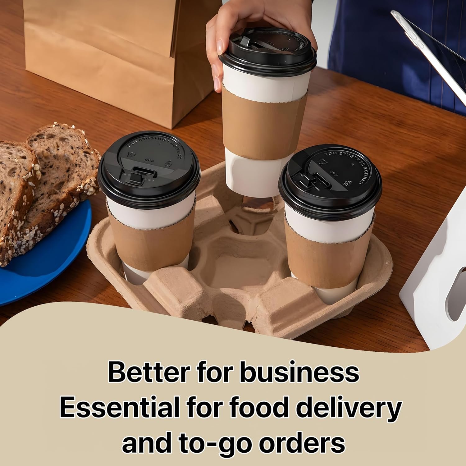 Grossiste Tray Écologique 4 Compartiments, Support de Boissons Biodegradable 8-32 oz, Parfait pour Café Chaud et Froid, Personnalisation de Logo, Vente en Gros (Pack de 25) Grossiste Tray Écologique 4 Compartiments, Support de Boissons Biodegradable 8-32 oz, Parfait pour Café Chaud et Froid, Personnalisation de Logo, Vente en Gros (Pack de 25)