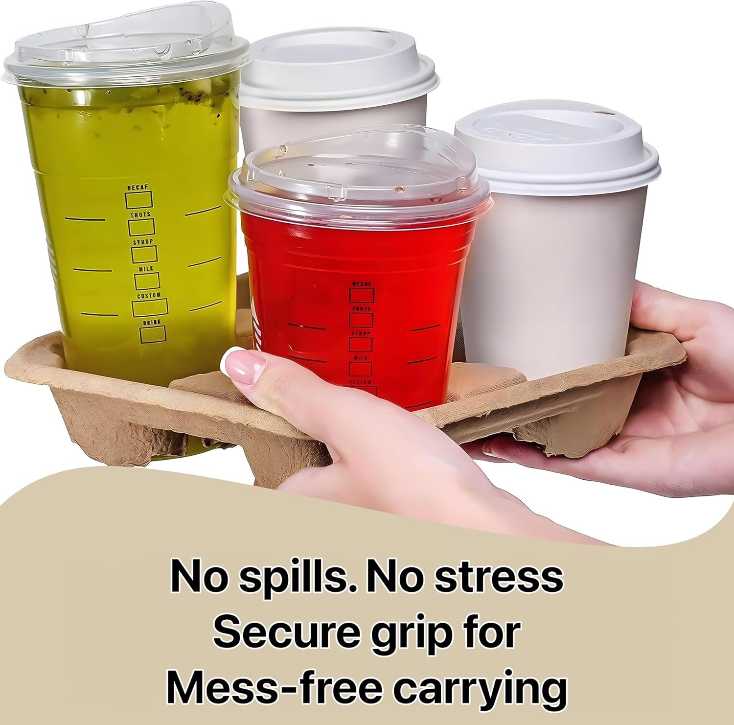 Grossiste Tray Écologique 4 Compartiments, Support de Boissons Biodegradable 8-32 oz, Parfait pour Café Chaud et Froid, Personnalisation de Logo, Vente en Gros (Pack de 25) Grossiste Tray Écologique 4 Compartiments, Support de Boissons Biodegradable 8-32 oz, Parfait pour Café Chaud et Froid, Personnalisation de Logo, Vente en Gros (Pack de 25)