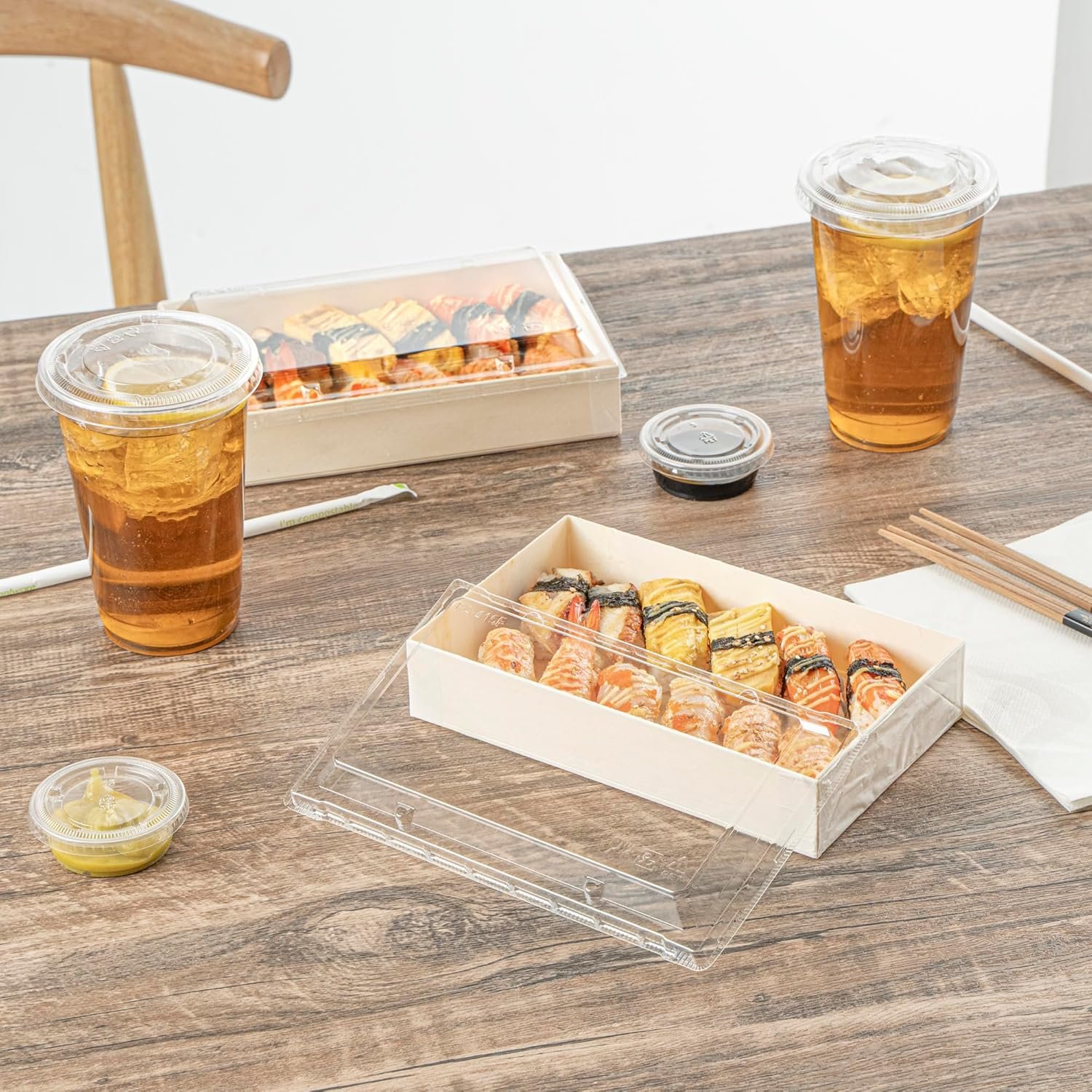 Lids en plastique pour bento 10 pièces, fournisseur de contenants à emporter en bois 7,9 Lids en plastique pour bento 10 pièces, fournisseur de contenants à emporter en bois 7,9