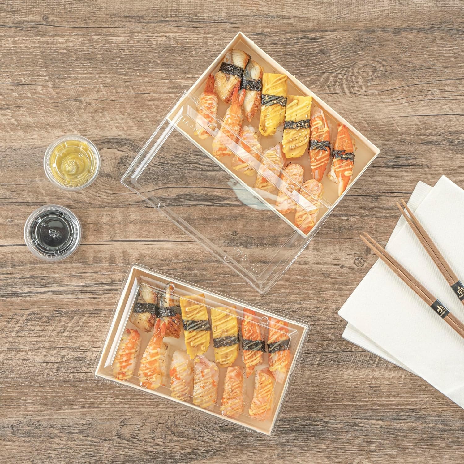 Lids en plastique pour bento 10 pièces, fournisseur de contenants à emporter en bois 7,9 Lids en plastique pour bento 10 pièces, fournisseur de contenants à emporter en bois 7,9