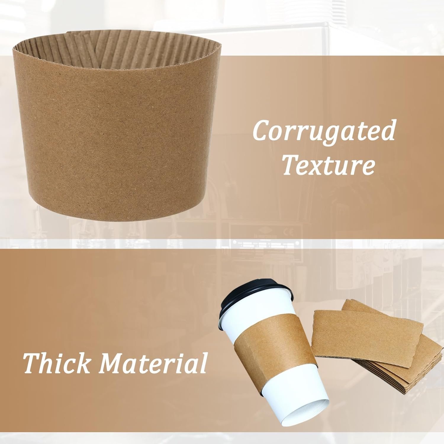 Grossiste de manchons à café en papier kraft jetables pour tasses de 10, 12, 16, 20 et 22 oz, OEM pour boissons chaudes et froides, fourni par un fabricant fiable. Grossiste de manchons à café en papier kraft jetables pour tasses de 10, 12, 16, 20 et 22 oz, OEM pour boissons chaudes et froides, fourni par un fabricant fiable.