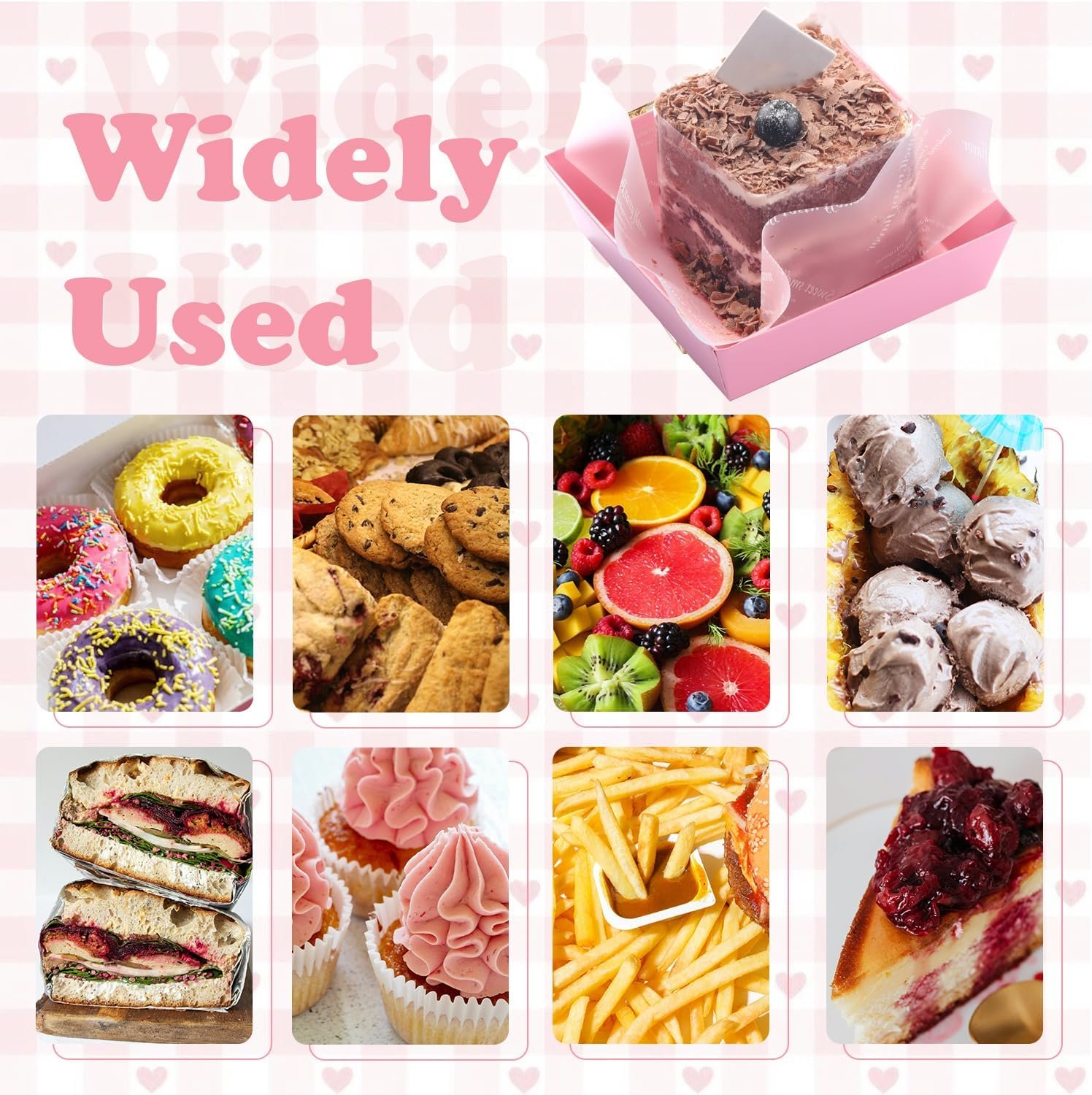 Grossiste en Vrac - 50 Boîtes de Charcuterie avec Couvercles Transparents, Boîtes à Desserts Roses de 4 Pouces, Solutions Jetables pour Cookie, Sandwich, Fraise, Cupcake, Macaron, Tranche de Gâteau - Logo Personnalisé disponible chez notre Fabricant.