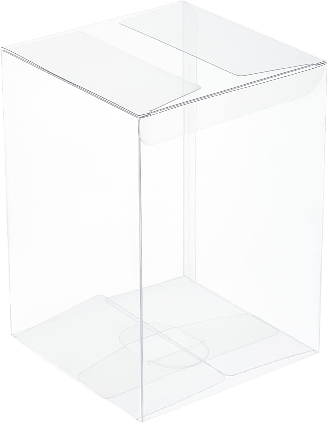 Grossiste Boîtes Cadeaux Transparentes PVC Rectangulaires 3.9x3.9x5.5'' pour Événements Mariage, Logo Personnalisé, Emballage de Bonbons et Cupcakes en Vente en Gros