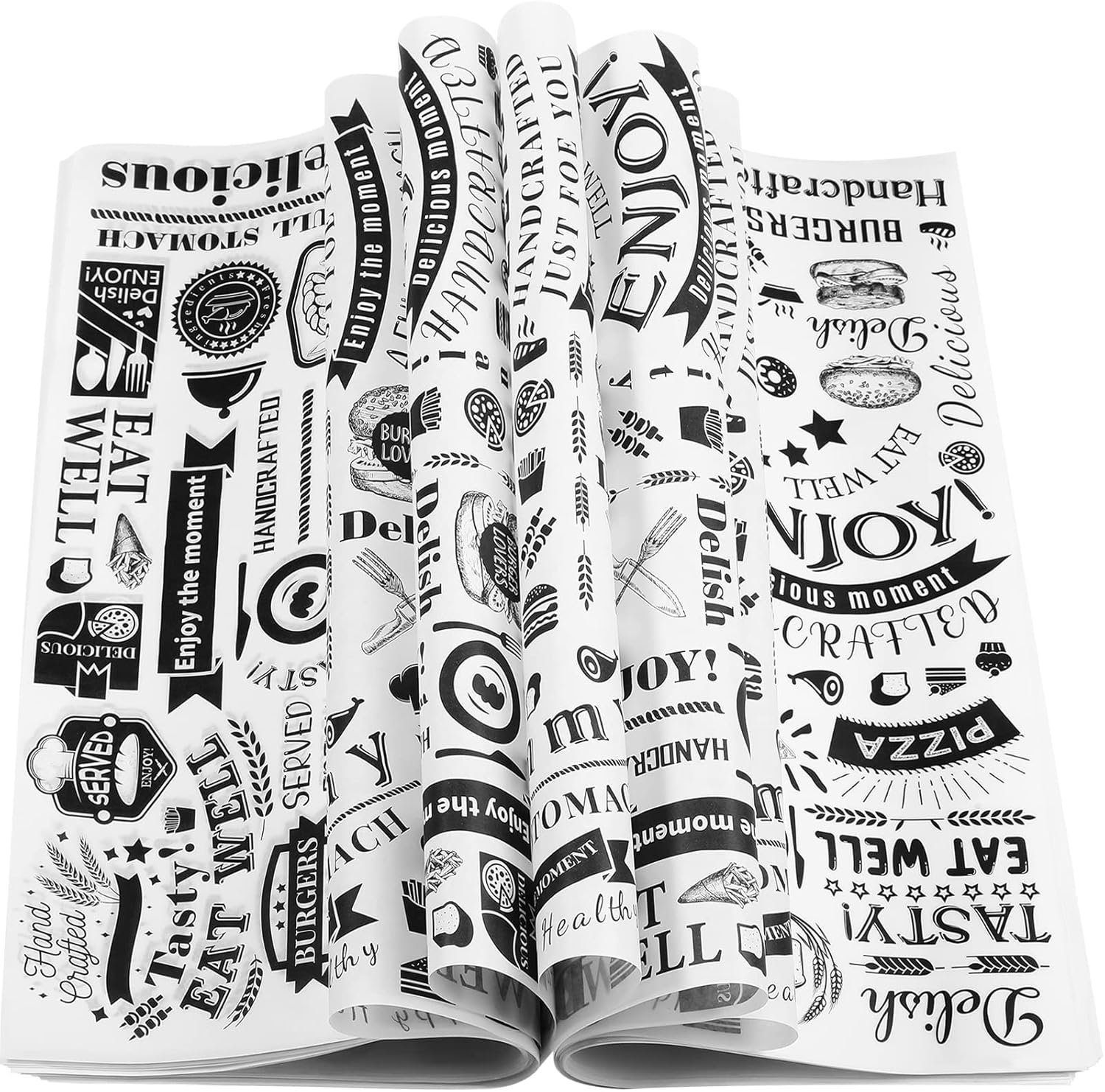 Vente en Gros de Feuilles de Papier Ciré Deli 200 Pcs 12 x 12 Pouces pour Emballage de Sandwichs et Hot Dogs, Fournisseur de Papier Résistant à l'Eau et à la Graisse, Logo Personnalisé Disponible