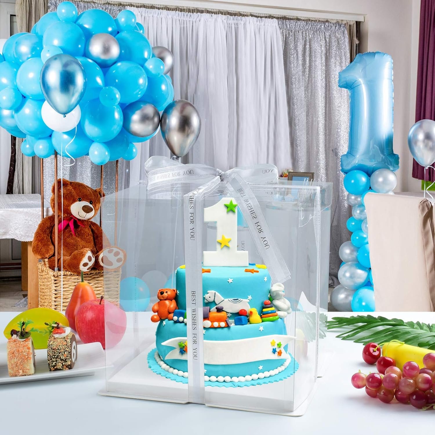 Boîtes à gâteaux transparentes en gros, 5 pièces 10x10x12 pouces, OEM pour gâteaux à étages, boîte cadeau claire pour mariage, fête, anniversaire. Boîtes à gâteaux transparentes en gros, 5 pièces 10x10x12 pouces, OEM pour gâteaux à étages, boîte cadeau claire pour mariage, fête, anniversaire.