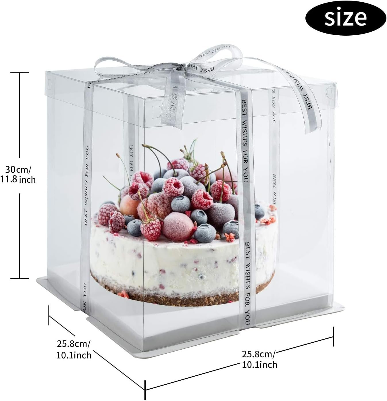 Boîtes à gâteaux transparentes en gros, 5 pièces 10x10x12 pouces, OEM pour gâteaux à étages, boîte cadeau claire pour mariage, fête, anniversaire. Boîtes à gâteaux transparentes en gros, 5 pièces 10x10x12 pouces, OEM pour gâteaux à étages, boîte cadeau claire pour mariage, fête, anniversaire.