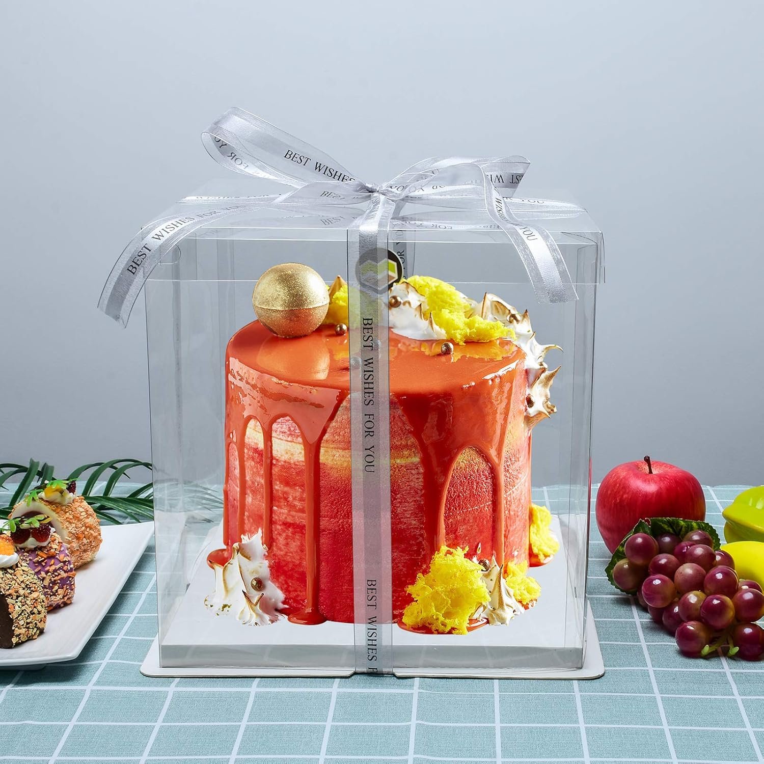 Boîtes à gâteaux transparentes en gros, 5 pièces 10x10x12 pouces, OEM pour gâteaux à étages, boîte cadeau claire pour mariage, fête, anniversaire. Boîtes à gâteaux transparentes en gros, 5 pièces 10x10x12 pouces, OEM pour gâteaux à étages, boîte cadeau claire pour mariage, fête, anniversaire.