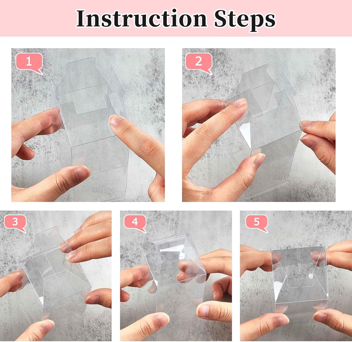 Grossiste en Vrac de Boîtes Transparentes 2x2x2 Pouces pour Favors avec Rubans, 120 PCS de Boîtes Cubes Mini pour Mariages, Baby Shower et Anniversaires, Fournisseur d'Emballages de Cadeaux Individuels Macaron