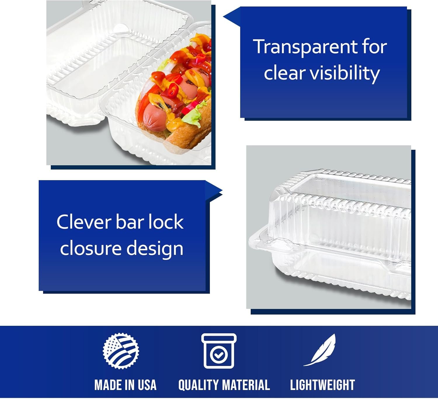 Container à pain transparent 7,6