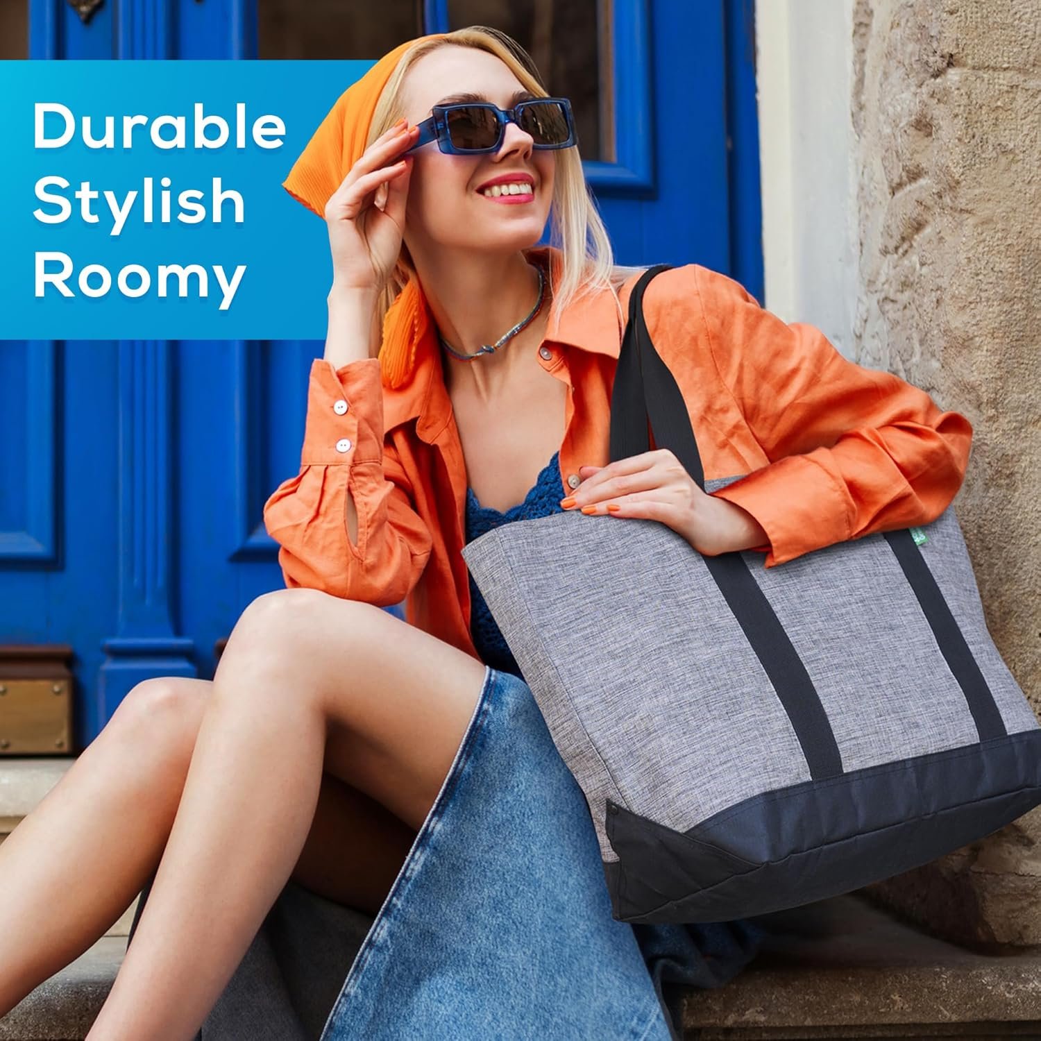 Grossiste Sac fourre-tout extra grand en toile pour femmes et hommes avec fermeture éclair – Sac tote quotidien pour le travail, l'école, le gymnase, les courses, enseignants, infirmiers – Fabricant sac de voyage week-end, sac de nuit (gris) avec logo personnalisé. Grossiste Sac fourre-tout extra grand en toile pour femmes et hommes avec fermeture éclair – Sac tote quotidien pour le travail, l'école, le gymnase, les courses, enseignants, infirmiers – Fabricant sac de voyage week-end, sac de nuit (gris) avec logo personnalisé.