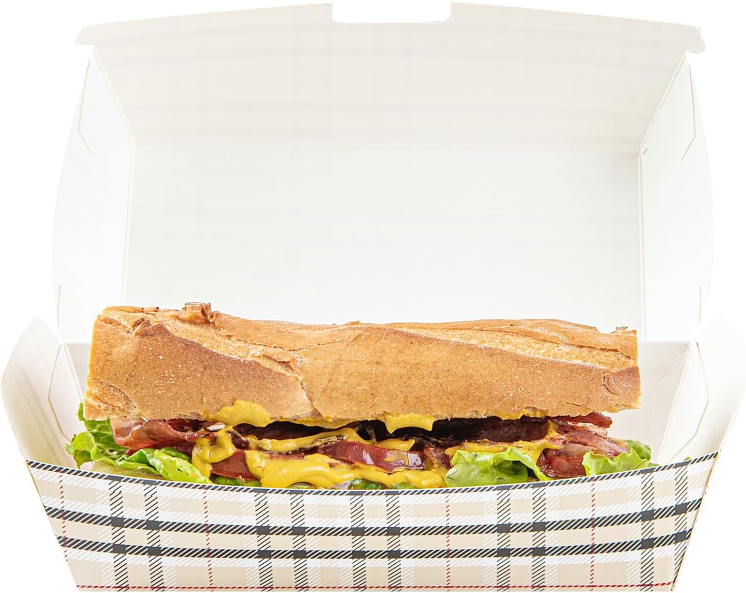 Grossiste conteneurs alimentaires jetables 6.7 x 3.5 x 3.5 pouces, fermeture à clapet, format économique avec logo personnalisé en papier écossais, durable et résistant à la graisse, vente en gros. Grossiste conteneurs alimentaires jetables 6.7 x 3.5 x 3.5 pouces, fermeture à clapet, format économique avec logo personnalisé en papier écossais, durable et résistant à la graisse, vente en gros.