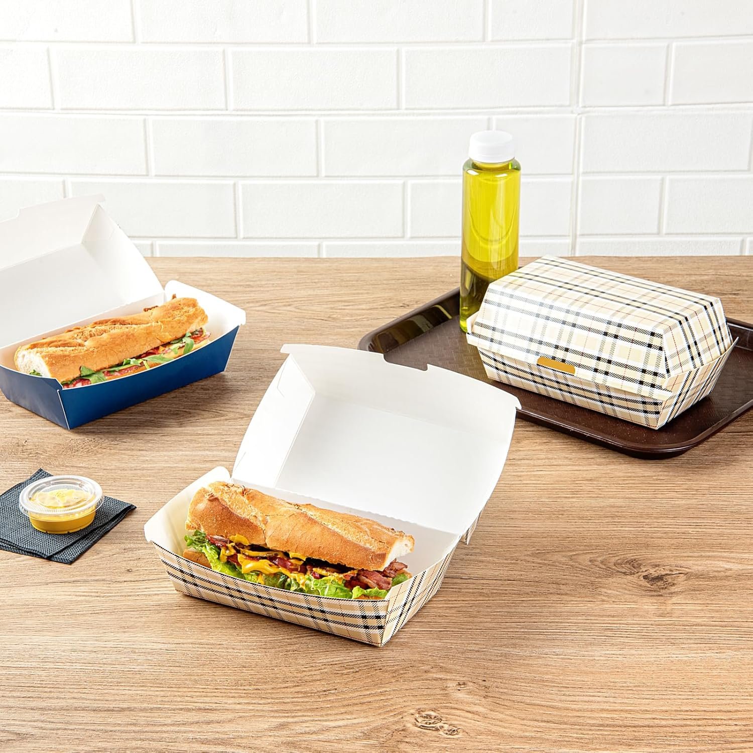 Grossiste conteneurs alimentaires jetables 6.7 x 3.5 x 3.5 pouces, fermeture à clapet, format économique avec logo personnalisé en papier écossais, durable et résistant à la graisse, vente en gros. Grossiste conteneurs alimentaires jetables 6.7 x 3.5 x 3.5 pouces, fermeture à clapet, format économique avec logo personnalisé en papier écossais, durable et résistant à la graisse, vente en gros.