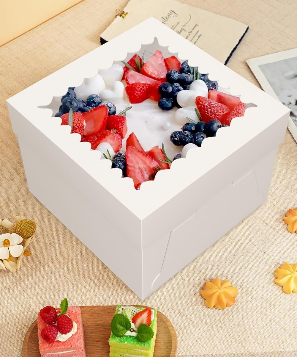 Boîte à pâtisserie 15-Pack 8x8x8 pouces, idéal pour la vente en gros - Packaging alimentaire de qualité premium pour gâteaux, fêtes, mariages et cadeaux | Logo Personnalisé, fournisseur, boîte de pâtisserie personnalisable et résistant à la graisse. Boîte à pâtisserie 15-Pack 8x8x8 pouces, idéal pour la vente en gros - Packaging alimentaire de qualité premium pour gâteaux, fêtes, mariages et cadeaux | Logo Personnalisé, fournisseur, boîte de pâtisserie personnalisable et résistant à la graisse.