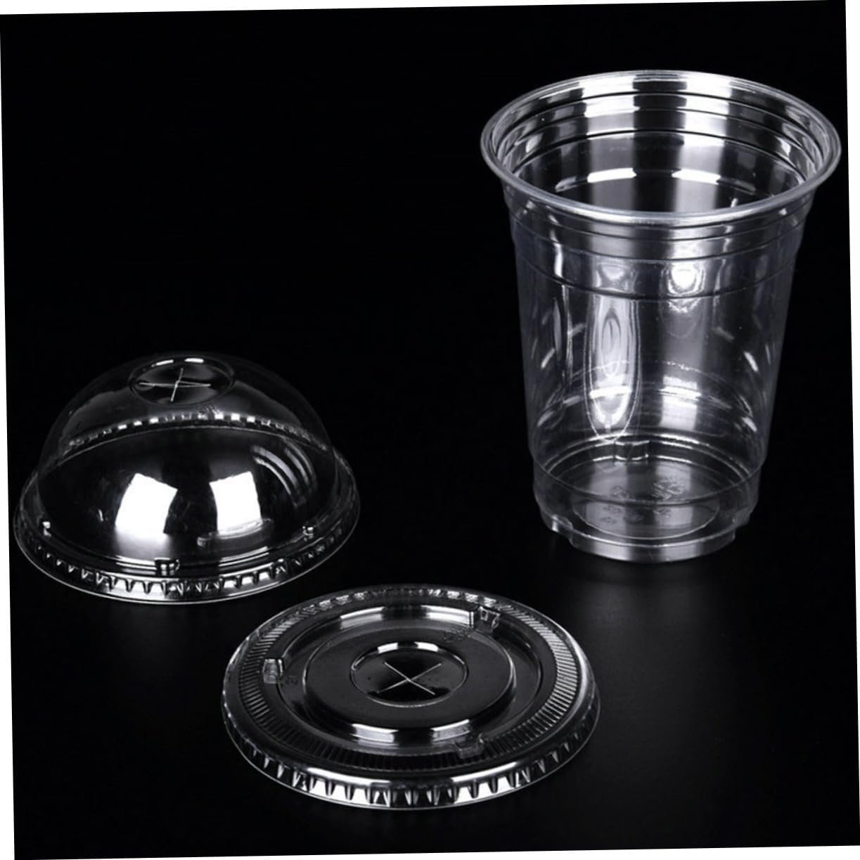 Grossiste 50pcs Gobelets en plastique PET transparents à usage unique avec couvercles dôme résistants aux chocs pour boissons froides, OEM pour smoothies, café glacé, thé aux perles et cocktails. Grossiste 50pcs Gobelets en plastique PET transparents à usage unique avec couvercles dôme résistants aux chocs pour boissons froides, OEM pour smoothies, café glacé, thé aux perles et cocktails.