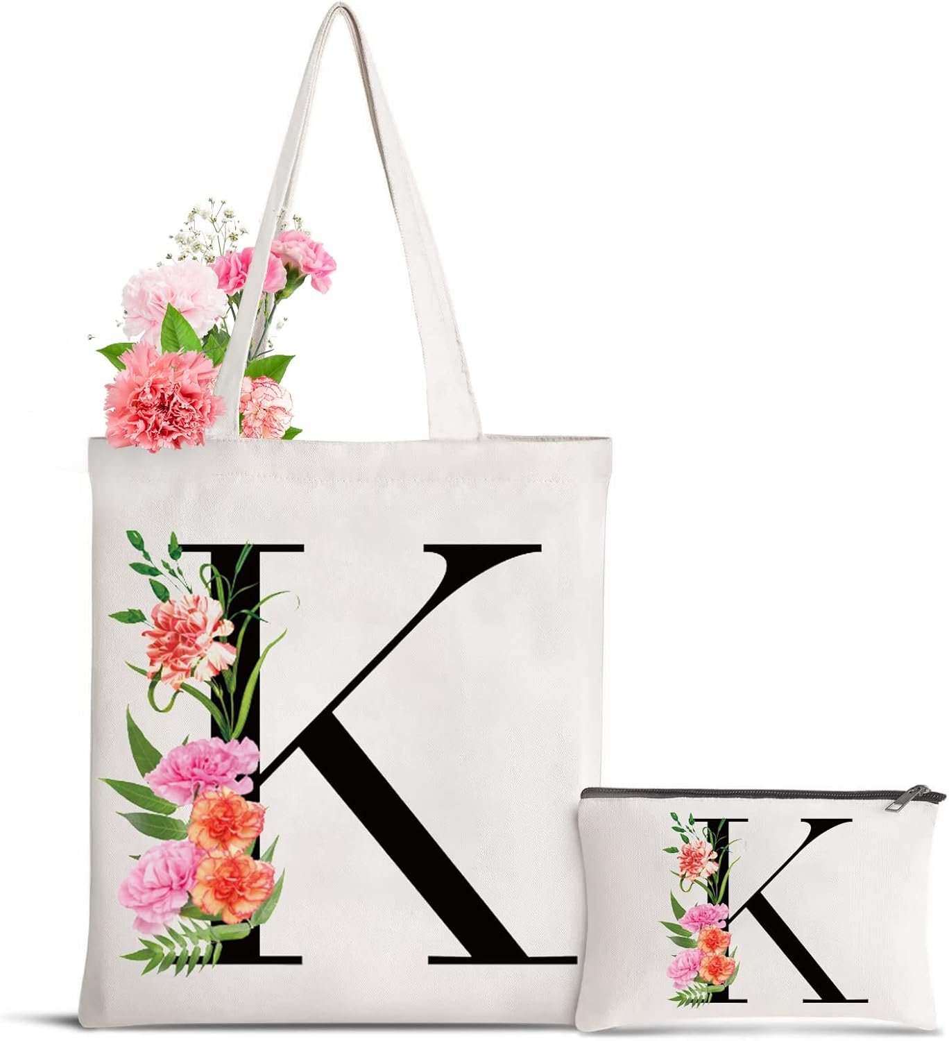 Sac en toile personnalisé avec initiale pour cadeaux de mariage, logo personnalisé, idéal comme cadeau pour la fête des mères, anniversaire et demoiselles d'honneur, vente en gros disponible.