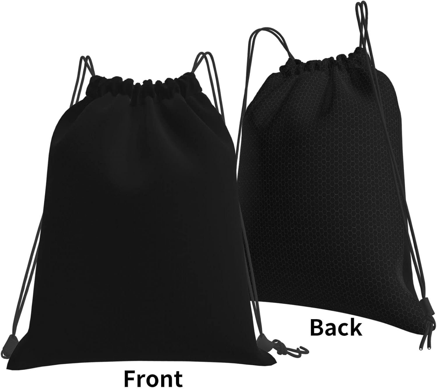 Sac de sport personnalisé avec logo personnalisé, sac à cordon avec impression photo/texte au choix, gros fournisseur de sacs pour hommes et femmes, parfait pour la natation et l'entraînement, noir.