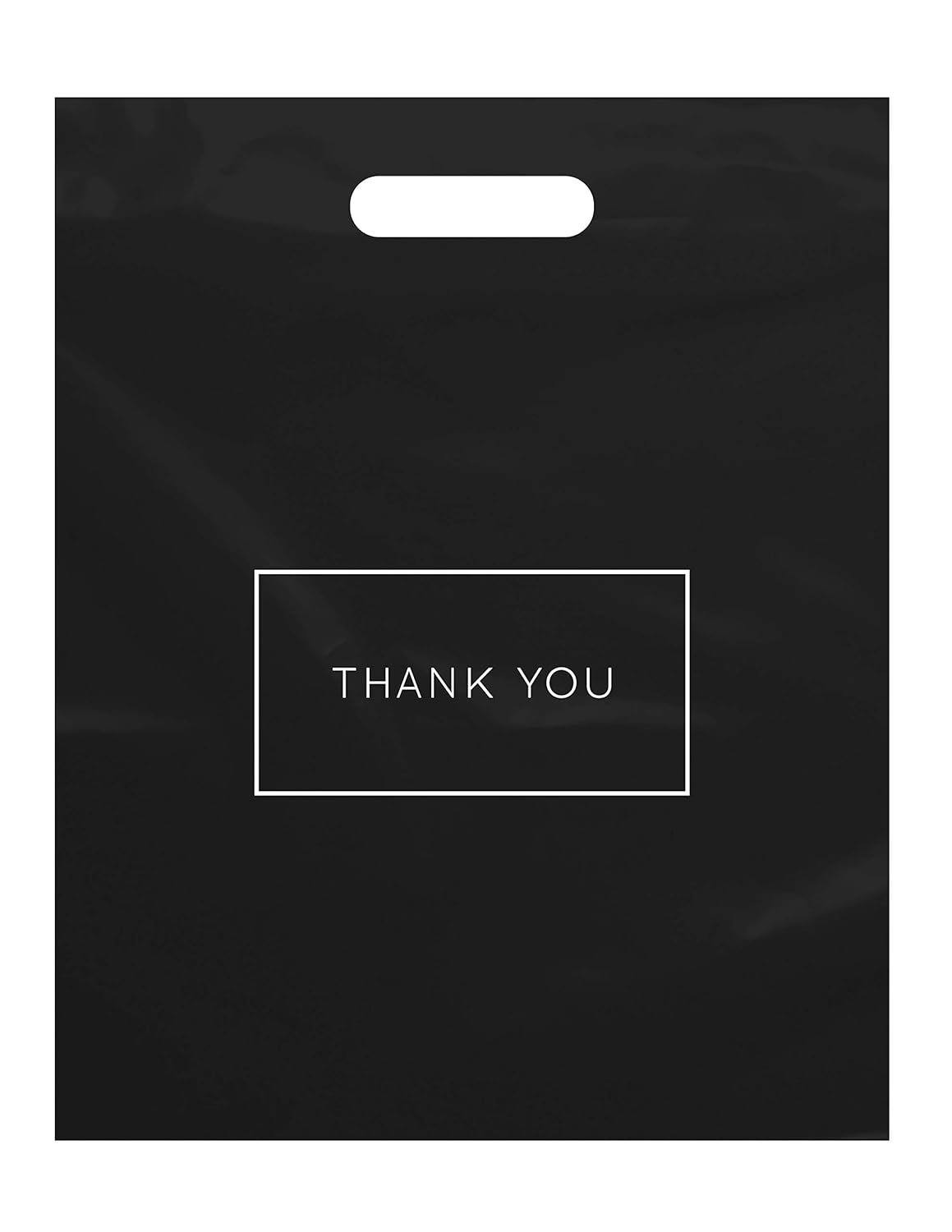 Grossiste sacs de shopping en plastique découpés avec logo personnalisé 12" x 15" en vrac, sacs de boutique avec poignées pour cadeaux, salons et plus. Fabricant 100 pièces.