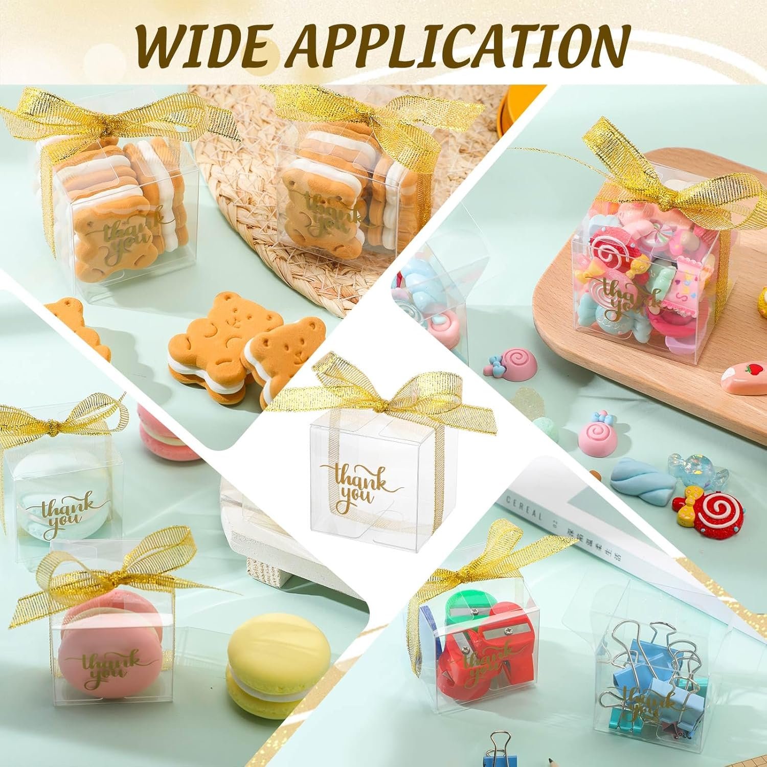 Grossiste Boîtes Transparentes 200 Pcs Boîtes à Cadeaux en Plastique avec Couvercle Ruban et Étiquettes Merci pour Bonbons Macarons Cupcakes (2 x 2 x 2 Pouces) Personnalisation de Logo Fournisseur Vente en Gros Grossiste Boîtes Transparentes 200 Pcs Boîtes à Cadeaux en Plastique avec Couvercle Ruban et Étiquettes Merci pour Bonbons Macarons Cupcakes (2 x 2 x 2 Pouces) Personnalisation de Logo Fournisseur Vente en Gros