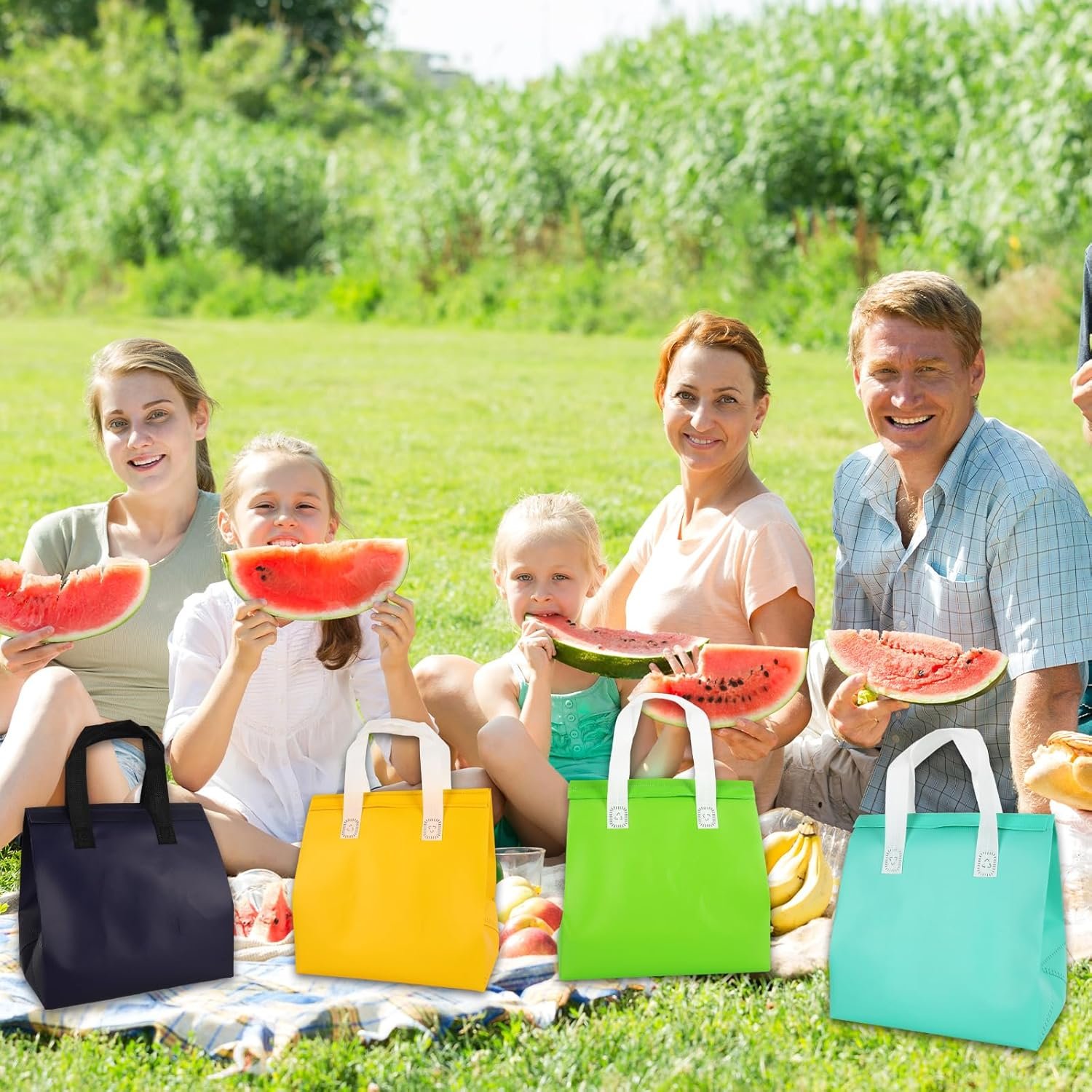 Grossiste sacs réutilisables isolés de 18 pièces pour livraison de nourriture, logo personnalisé, solution thermique pour boissons chaudes et froides, fournisseur de qualité, vente en gros de contenants pour repas.