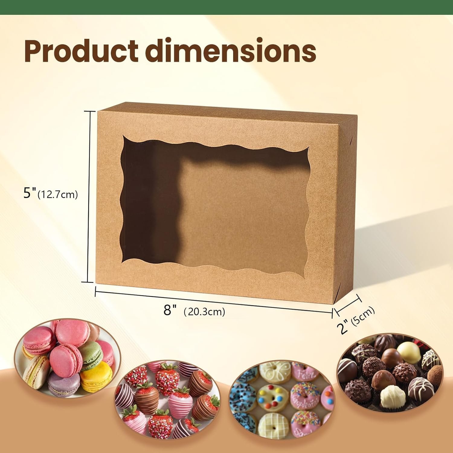 Grossiste 50PCS Boîtes à pâtisserie 8x5x2 pouces avec fenêtre pour macarons, cookies, gâteaux, brownies, donuts et plus, Fournisseur de produits avec logo personnalisé. Grossiste 50PCS Boîtes à pâtisserie 8x5x2 pouces avec fenêtre pour macarons, cookies, gâteaux, brownies, donuts et plus, Fournisseur de produits avec logo personnalisé.