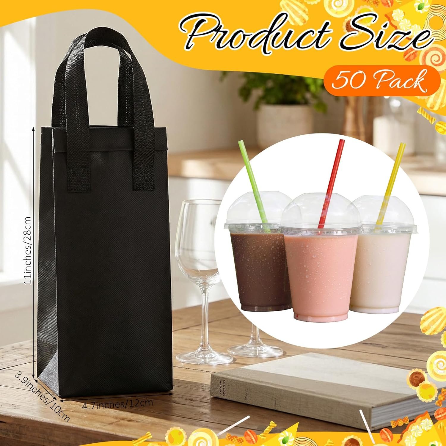 Grossiste Sacs Isolés de Transport de Boissons 50 Pcs, Fournisseur de Sacs à Emporter Thermiques avec Poignée pour Café, Thé, Aliment Chaud et Froid, Logo Personnalisé disponible. Grossiste Sacs Isolés de Transport de Boissons 50 Pcs, Fournisseur de Sacs à Emporter Thermiques avec Poignée pour Café, Thé, Aliment Chaud et Froid, Logo Personnalisé disponible.