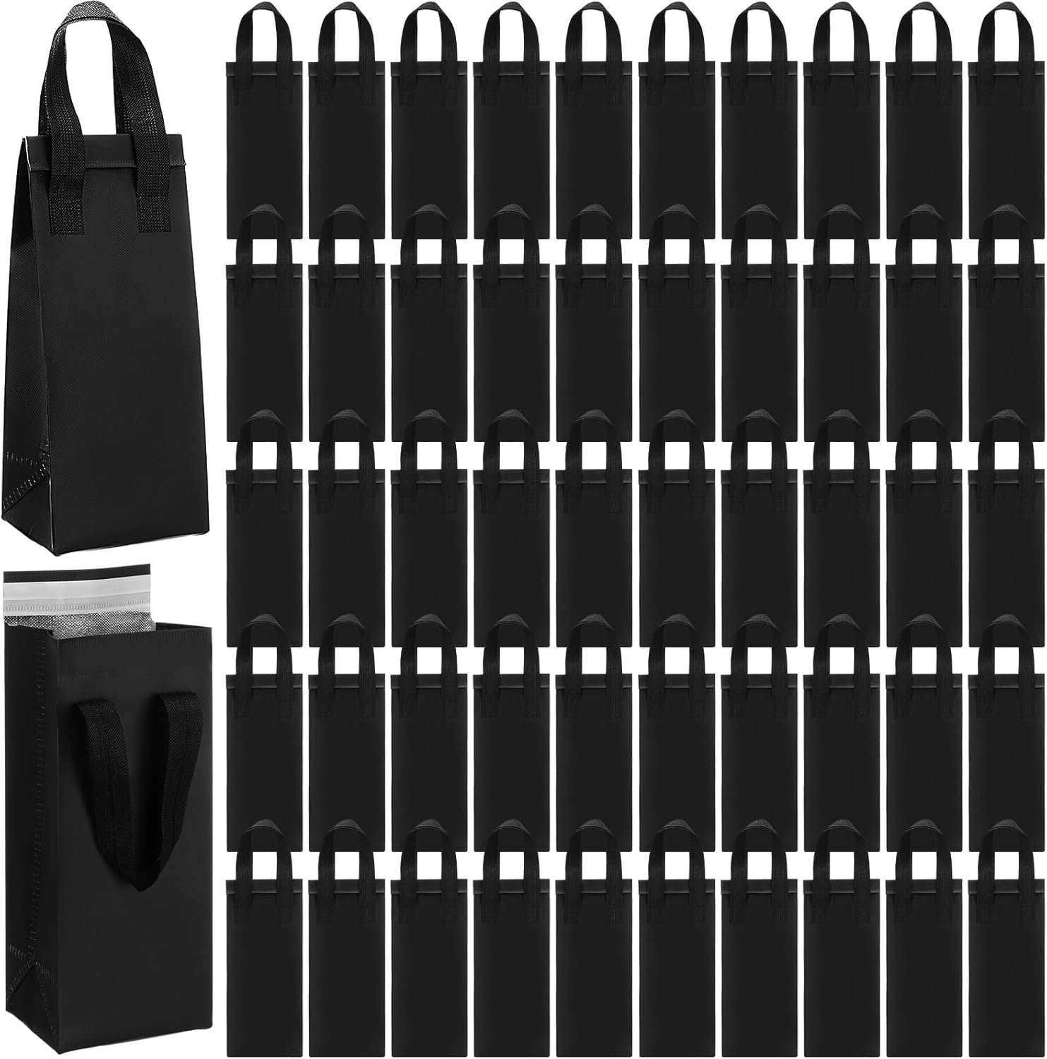 Grossiste Sacs Isolés de Transport de Boissons 50 Pcs, Fournisseur de Sacs à Emporter Thermiques avec Poignée pour Café, Thé, Aliment Chaud et Froid, Logo Personnalisé disponible.