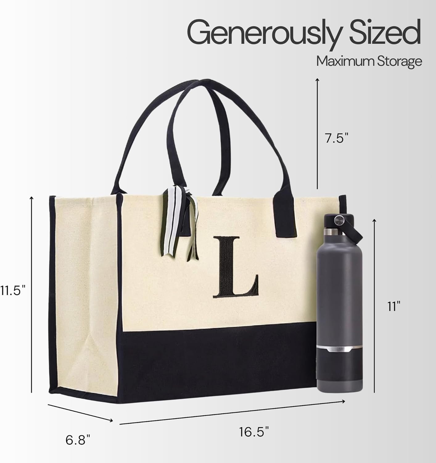 Grossiste Sac Cabas en Toile Personnalisé avec Initiales en Coton 100% pour Femmes - Fabricant de Produits Personnalisés en gros, Logo Personnalisé