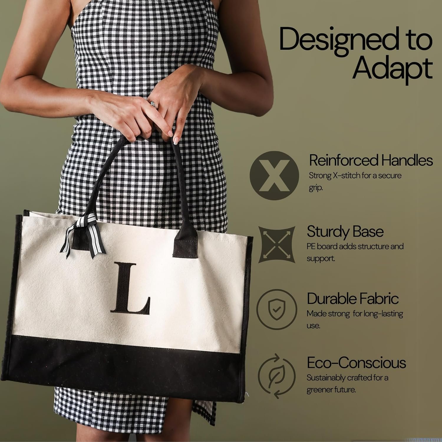 Grossiste Sac Cabas en Toile Personnalisé avec Initiales en Coton 100% pour Femmes - Fabricant de Produits Personnalisés en gros, Logo Personnalisé