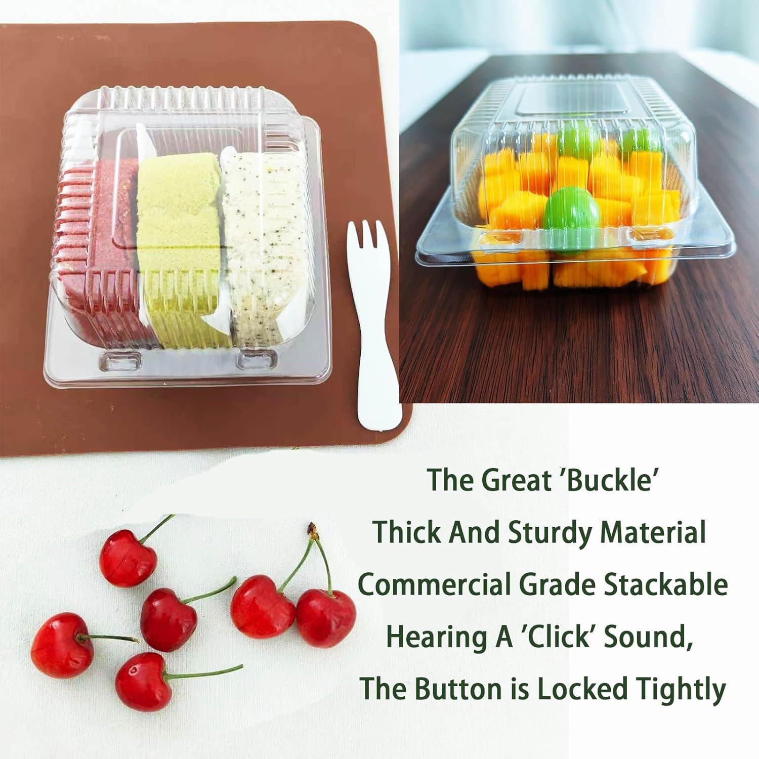 Conteneur à cupcake transparent de 50 pièces avec charnière, grossiste de contenants en plastique épais pour part de gâteau, fournisseur de coupelles à salade à emporter. Conteneur à cupcake transparent de 50 pièces avec charnière, grossiste de contenants en plastique épais pour part de gâteau, fournisseur de coupelles à salade à emporter.