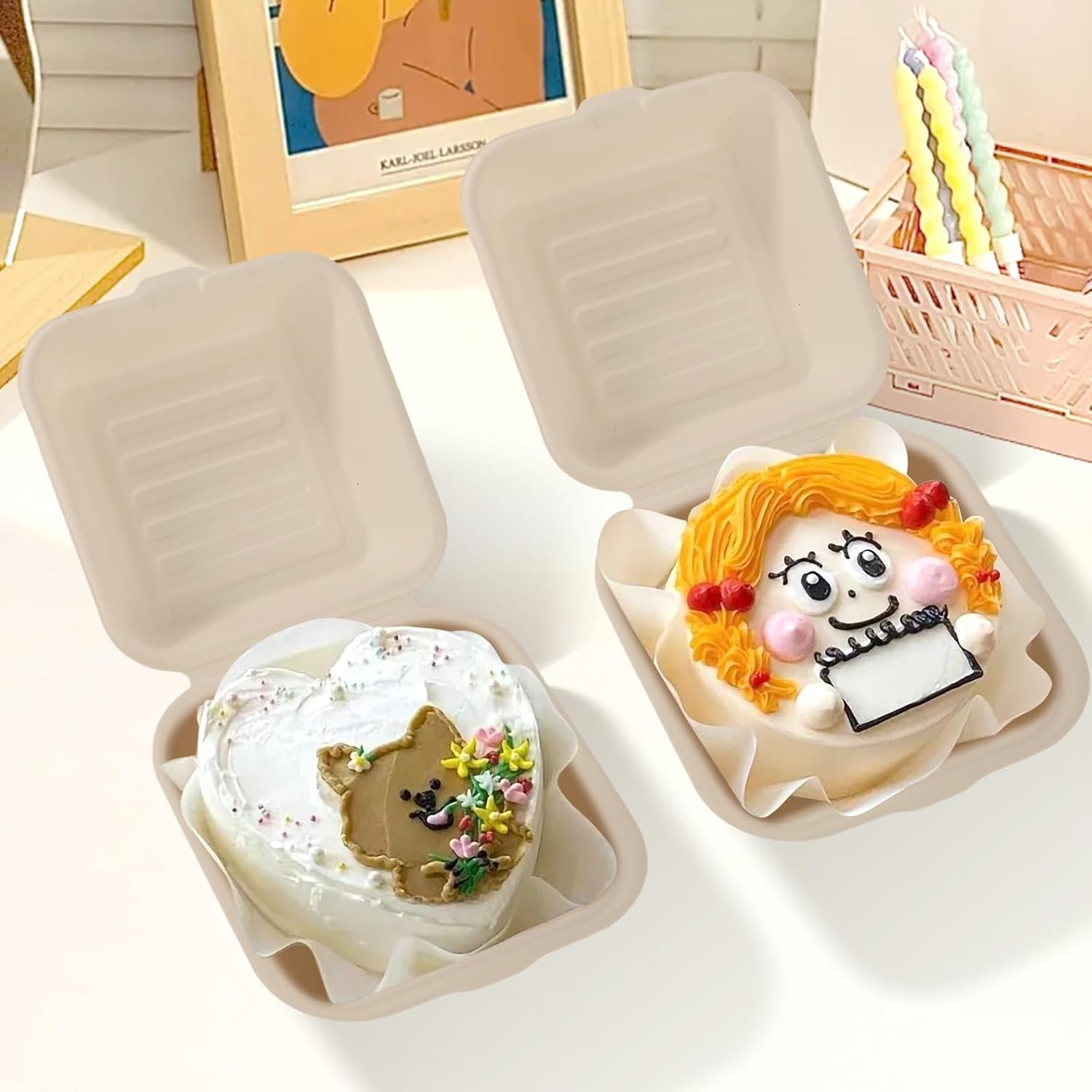 Grossiste Containers alimentaires jetables, 60 pièces, 6 x 6 pouces, clamshell compostables pour sandwichs, hamburger et gâteau, Fournisseur de solutions en vrac pour votre marque blanche. Grossiste Containers alimentaires jetables, 60 pièces, 6 x 6 pouces, clamshell compostables pour sandwichs, hamburger et gâteau, Fournisseur de solutions en vrac pour votre marque blanche.