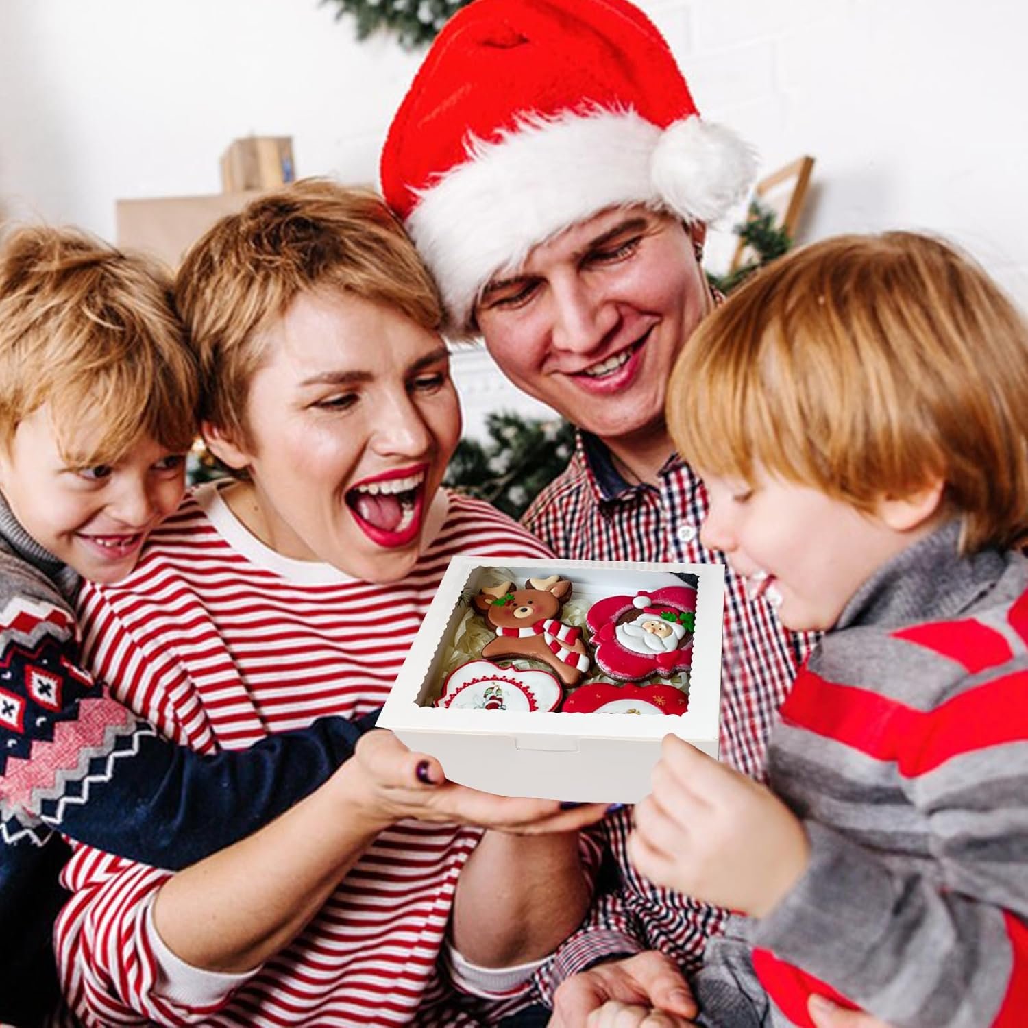 Grossiste en Vrac, Boîtes à Tarte Blanches 9x9x2,5 pouces avec Fenêtre pour Pies, Donuts, Cookies, Muffins, Chocolats, OEM, Marque Blanche