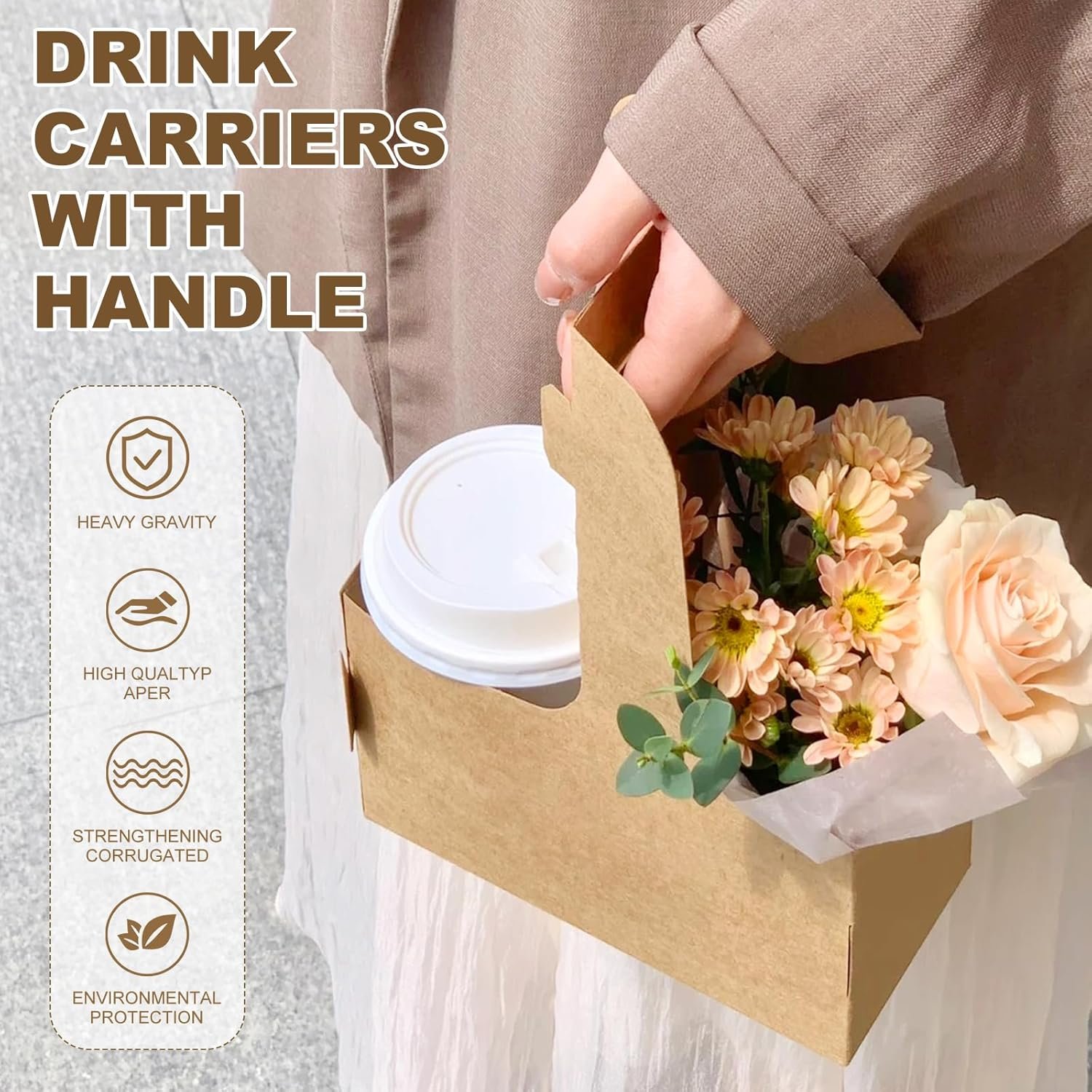 Grossiste Porte-gobelet de 2 Tasses avec Poignée, 20Pcs Support de Tasse en Carton Jetable, Personnalisation de Logo pour Boissons Chaudes et Froides, Fournisseur de Porte-gobelets à Emporter en Vrac (20PCs) Grossiste Porte-gobelet de 2 Tasses avec Poignée, 20Pcs Support de Tasse en Carton Jetable, Personnalisation de Logo pour Boissons Chaudes et Froides, Fournisseur de Porte-gobelets à Emporter en Vrac (20PCs)