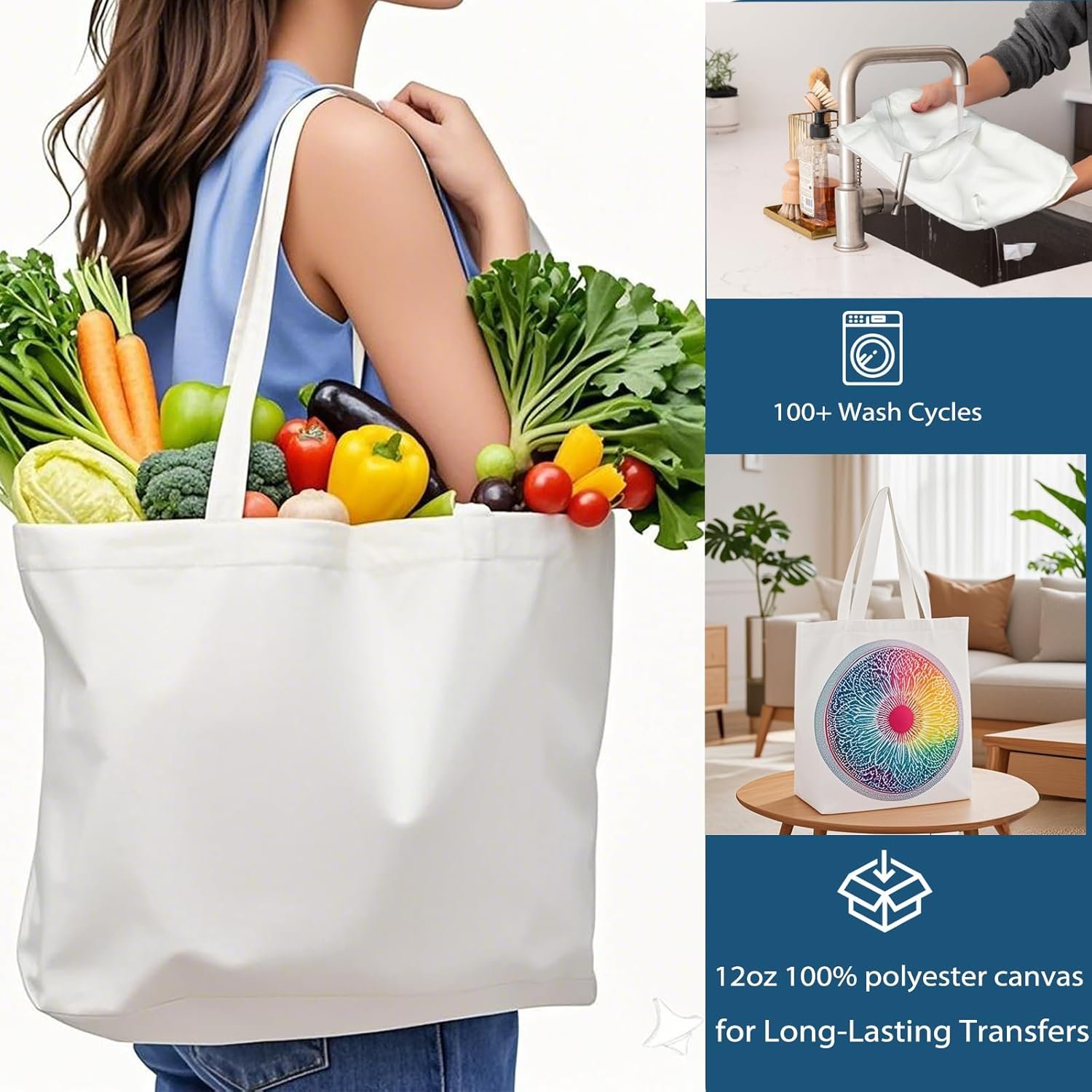 Grossiste de sacs fourre-tout en polyester, sac réutilisable 12 oz avec fermeture éclair et longues anses, Logo Personnalisé, Fabricant de sacs en vrac. Grossiste de sacs fourre-tout en polyester, sac réutilisable 12 oz avec fermeture éclair et longues anses, Logo Personnalisé, Fabricant de sacs en vrac.