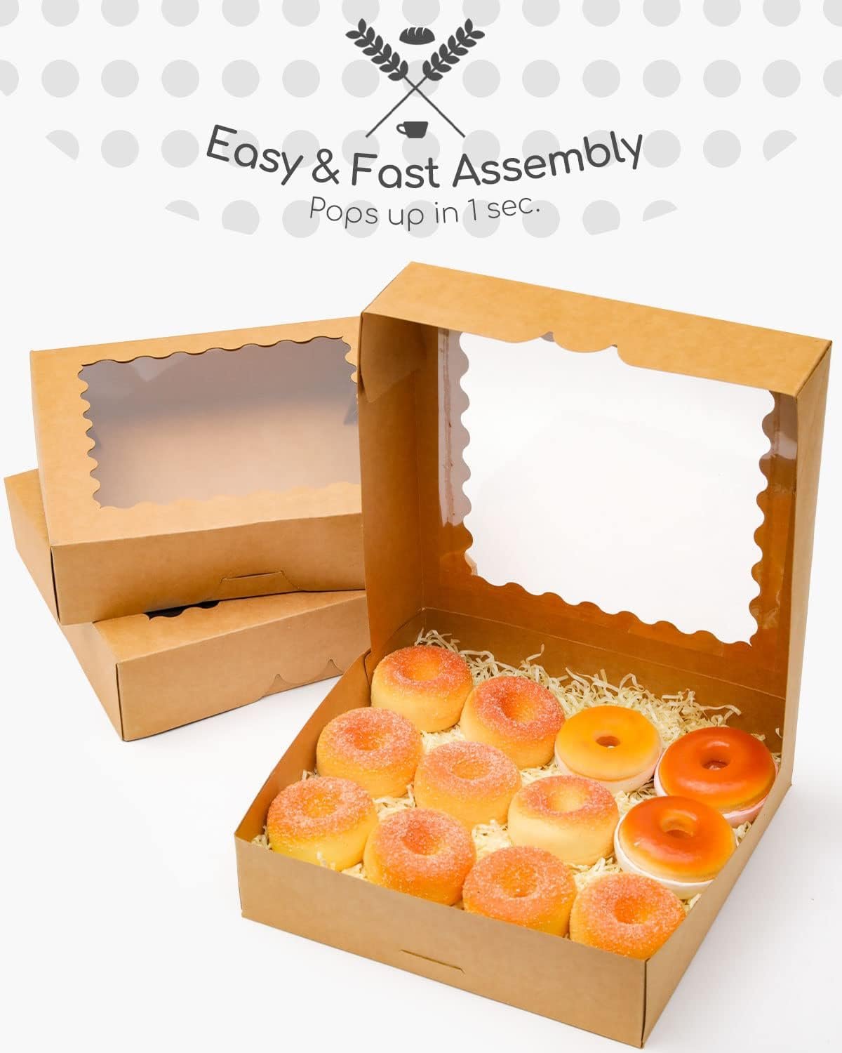 Grossiste boîte à pâtisserie de 10x10x2,5 pouces avec fenêtre pour cookies et beignets, marque blanche, fabriqué par un fournisseur, pack de 12. Grossiste boîte à pâtisserie de 10x10x2,5 pouces avec fenêtre pour cookies et beignets, marque blanche, fabriqué par un fournisseur, pack de 12.