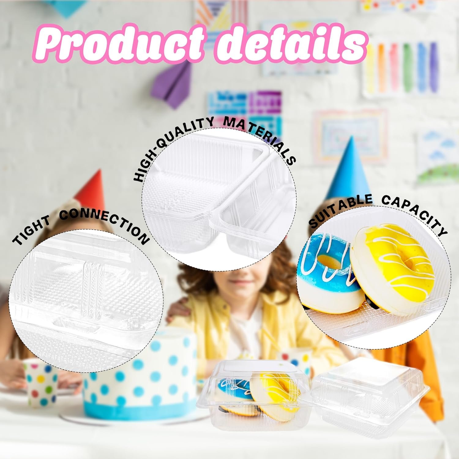 Grossiste Conteneur Alimentaire Transparent 200 Pcs 5.35 x 4.72 x 2.76 Inch avec Couvercles Clairs, Fournisseur de Solutions Jetables pour Snacks au Cinéma et Picnics, Logo Personnalisé Disponible