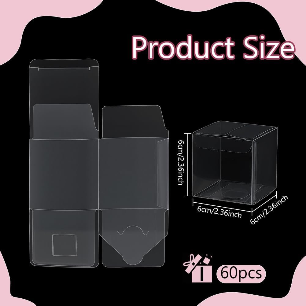Grossiste Boîte de Favor en Plastique Transparent 60PCS 2.4x2.4x2.4 pouces pour Chocolat et Desserts, OEM pour Mariages, Fêtes d'Halloween et de Noël, Emballage de Cadeaux en Vrac Grossiste Boîte de Favor en Plastique Transparent 60PCS 2.4x2.4x2.4 pouces pour Chocolat et Desserts, OEM pour Mariages, Fêtes d'Halloween et de Noël, Emballage de Cadeaux en Vrac