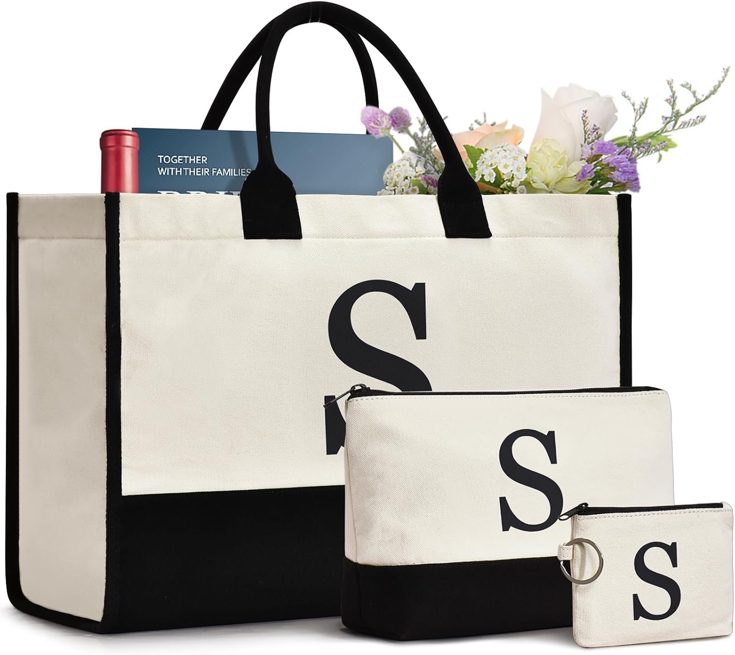 Tote Bag en Toile Personnalisé pour Mariage,  Taille idéale pour des Cadeaux d'anniversaire aux Femmes, Mères, Enseignants, Amis, Demande de Grossiste,  Fournisseur en Vrac pour Plage et Vacances.