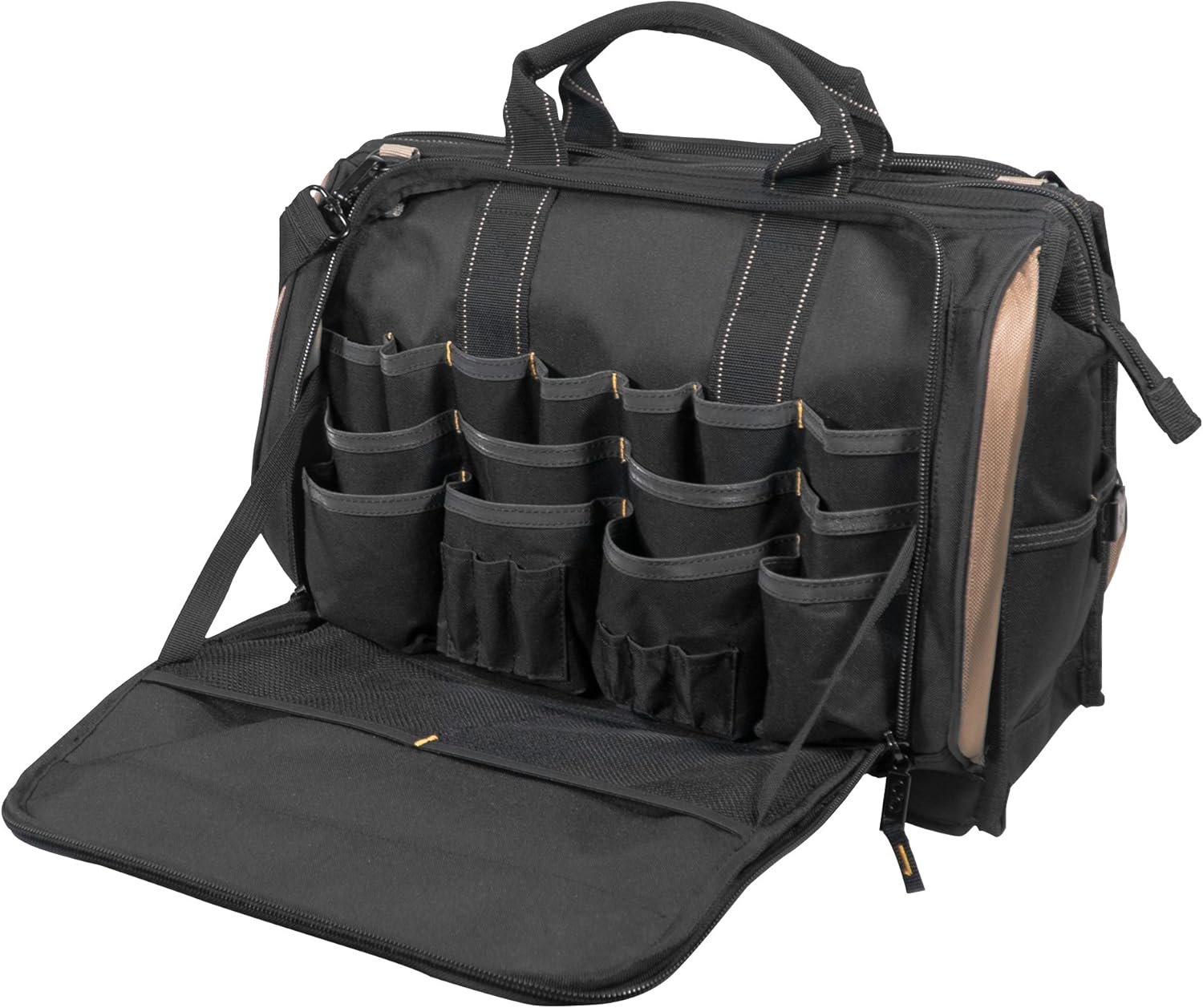 Grossiste Fournisseur de sacs à outils en cuir personnalisés à 50 poches multi-compartiments OEM Grossiste Fournisseur de sacs à outils en cuir personnalisés à 50 poches multi-compartiments OEM