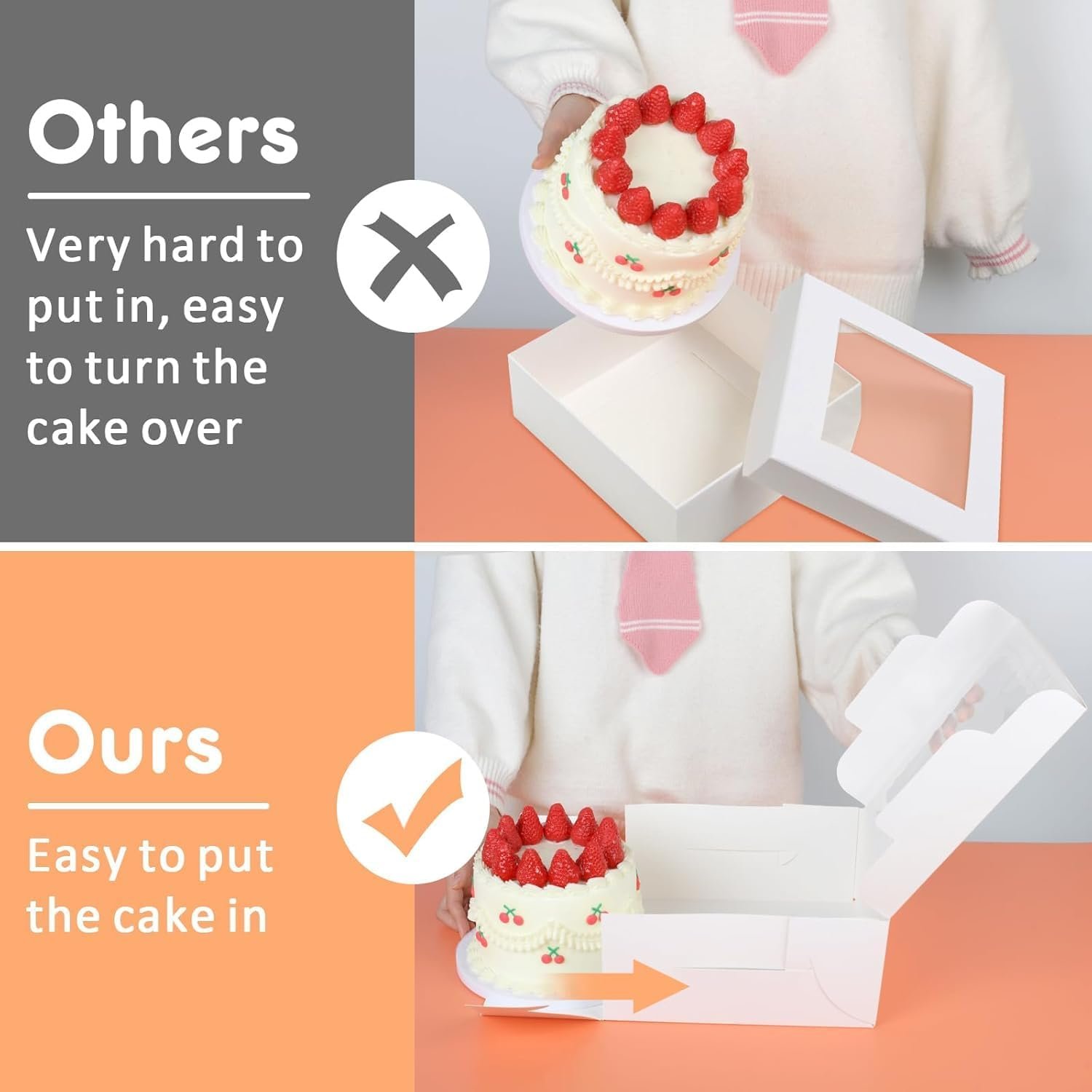 Boîte à gâteaux carrée blanche 10x10x4,5 pouces, idéale pour mariage, anniversaire ou fête, fournisseur de produits en vrac, logo personnalisé, 3 pièces, disposables avec fenêtre pour gâteaux, donuts, biscuits, chocolat, tartes. Boîte à gâteaux carrée blanche 10x10x4,5 pouces, idéale pour mariage, anniversaire ou fête, fournisseur de produits en vrac, logo personnalisé, 3 pièces, disposables avec fenêtre pour gâteaux, donuts, biscuits, chocolat, tartes.