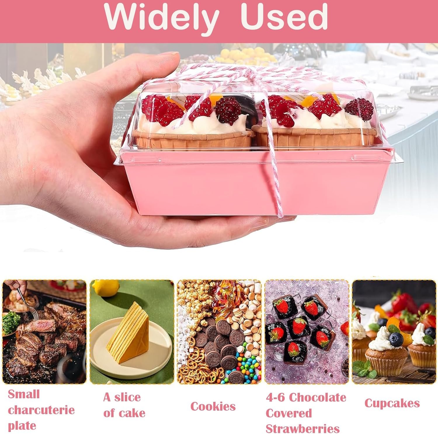 Grossiste en Vrac de 100 Boîtes à Charcuterie Miniatures Carrées de 5 Pouces avec Couvercles Transparents - Contenants Alimentaires Jetables pour Sandwichs, Sushis, Gâteaux et Fraises - Logo Personnalisé Grossiste en Vrac de 100 Boîtes à Charcuterie Miniatures Carrées de 5 Pouces avec Couvercles Transparents - Contenants Alimentaires Jetables pour Sandwichs, Sushis, Gâteaux et Fraises - Logo Personnalisé